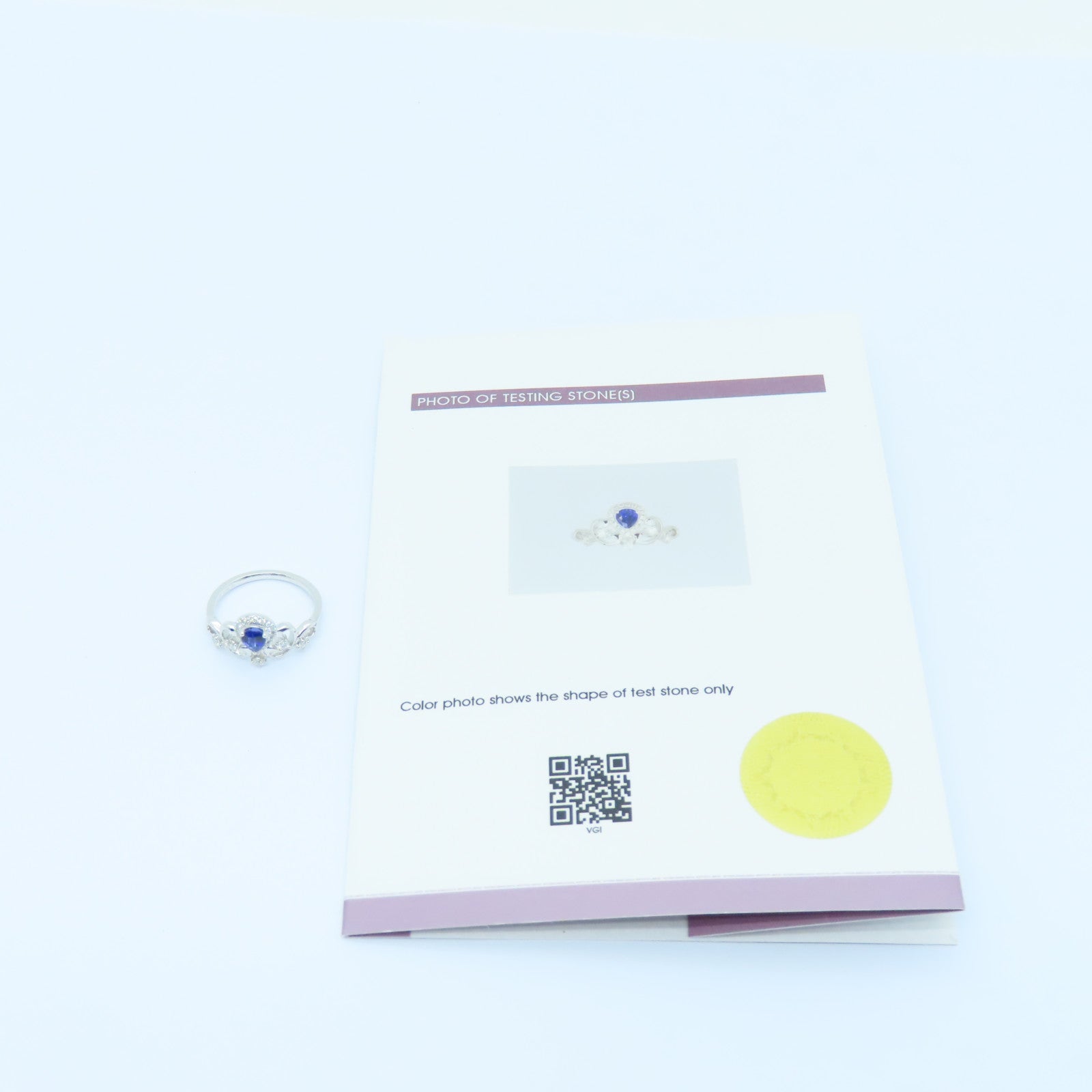 JEWELRY 【激減優惠】18K白金Sapphire Ring藍寶石戒指US#5.5