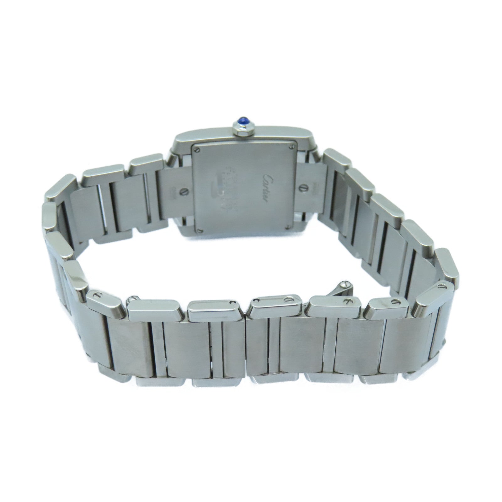 CARTIER Tank Francaise Stainless Steel Watch Quartz Movement White