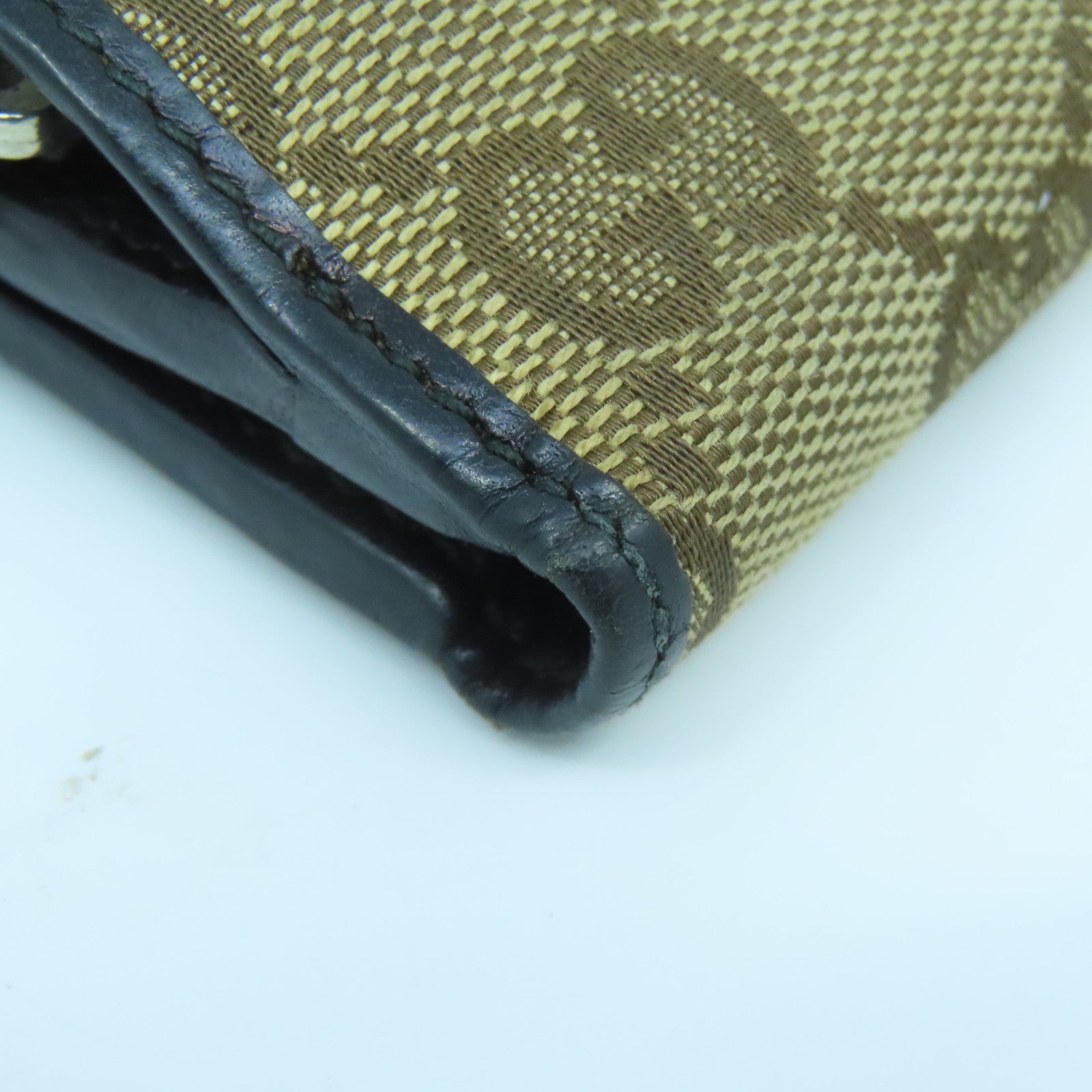 GUCCI 帆布Wallet银扣钱包啡色
