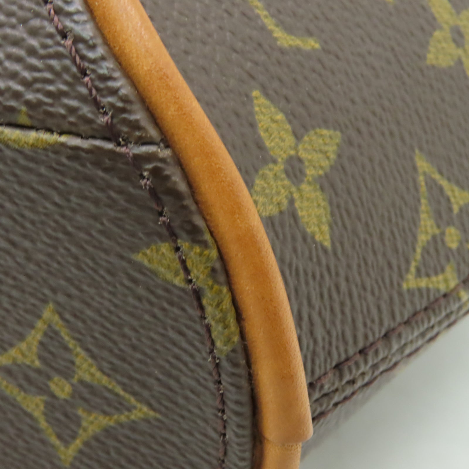 LOUIS VUITTON Monogram Elipse PM金扣手挽袋棕色