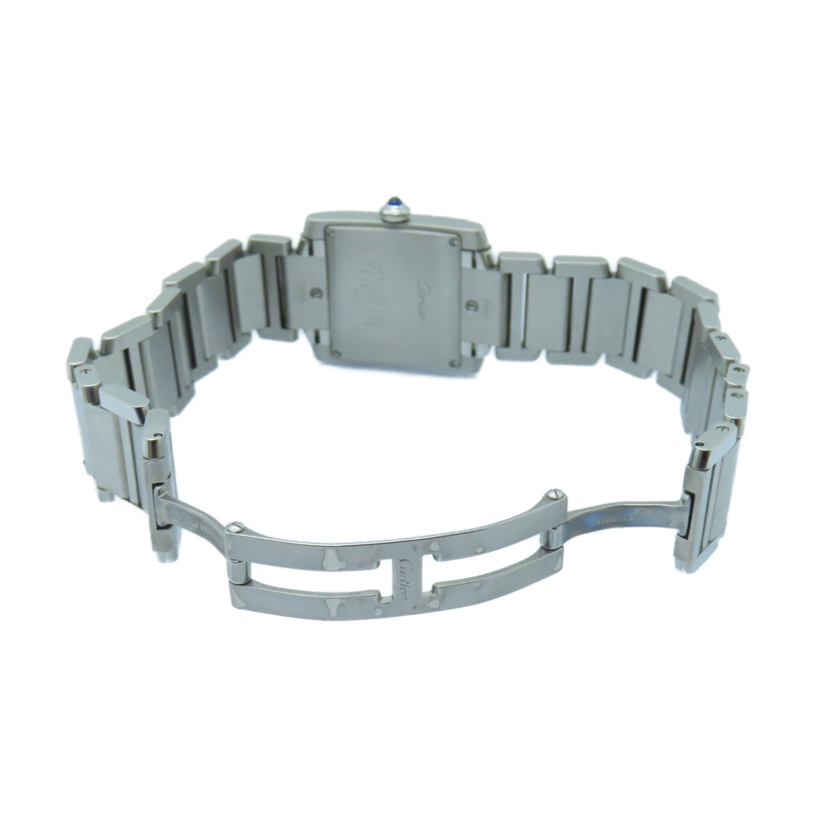 CARTIER Tank Francaise Stainless Steel Watch Quartz Movement White