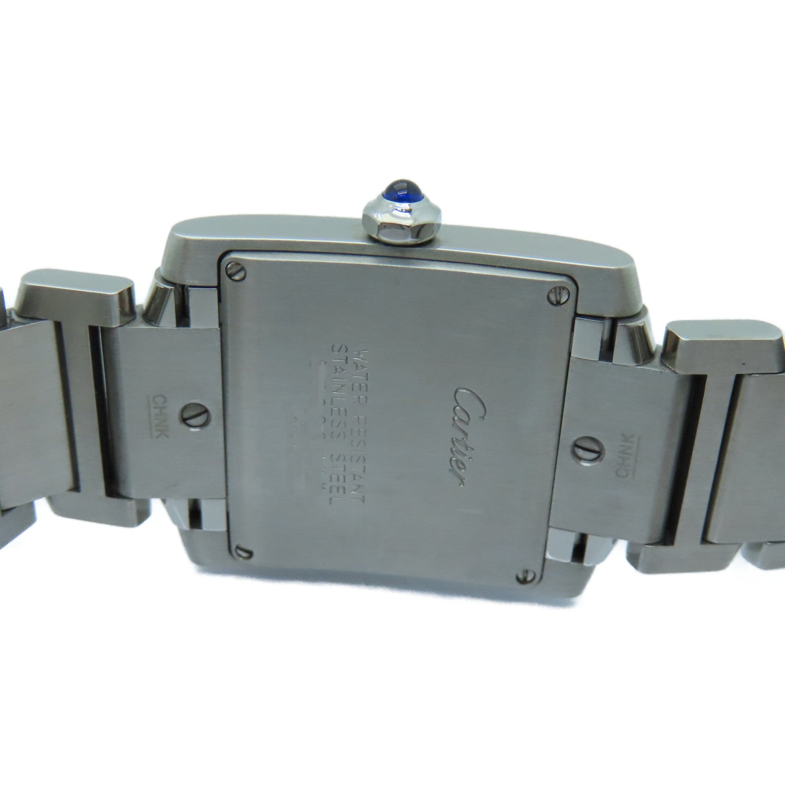 CARTIER Tank Francaise Stainless Steel Watch Quartz Movement White