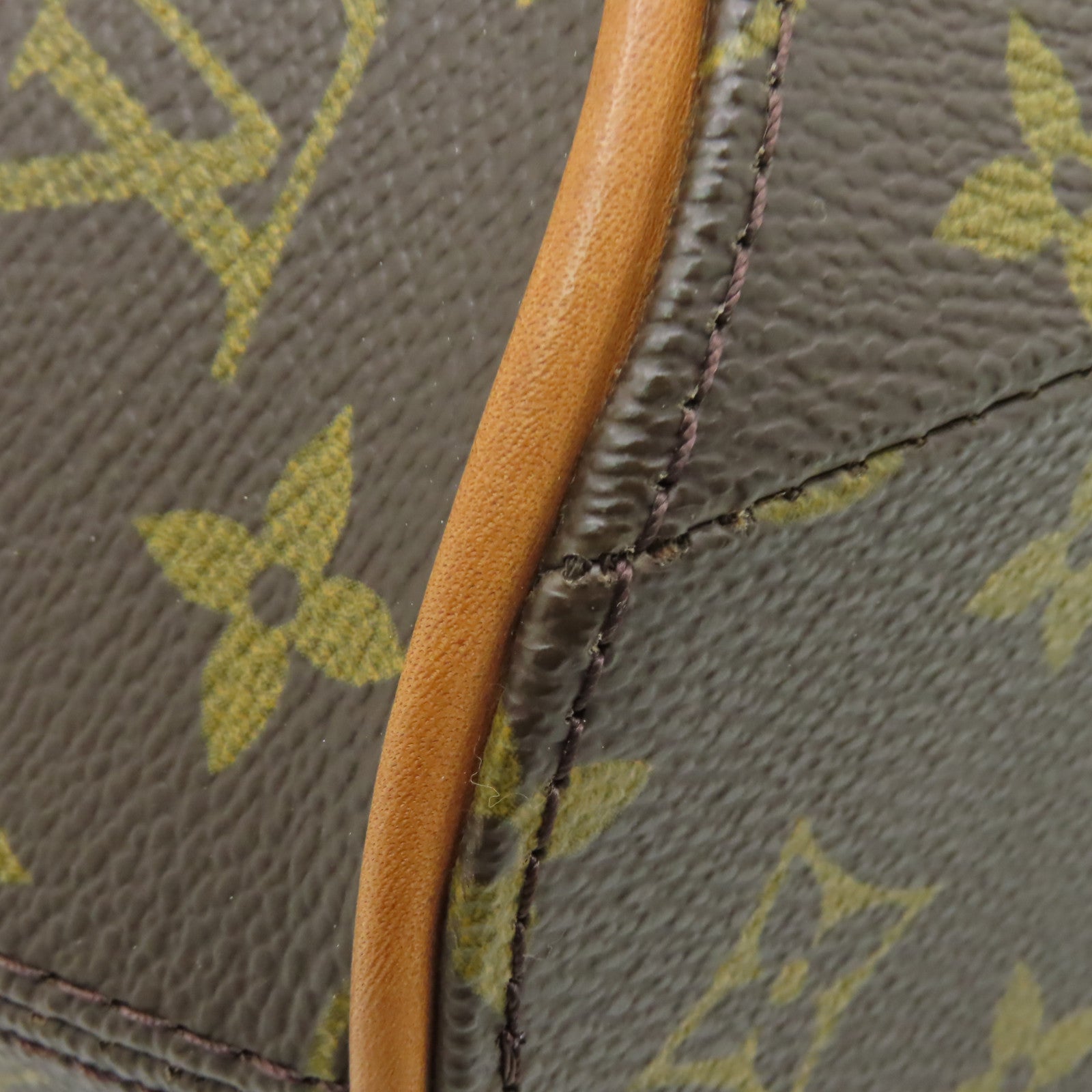 LOUIS VUITTON Monogram Elipse PM金扣手挽袋棕色