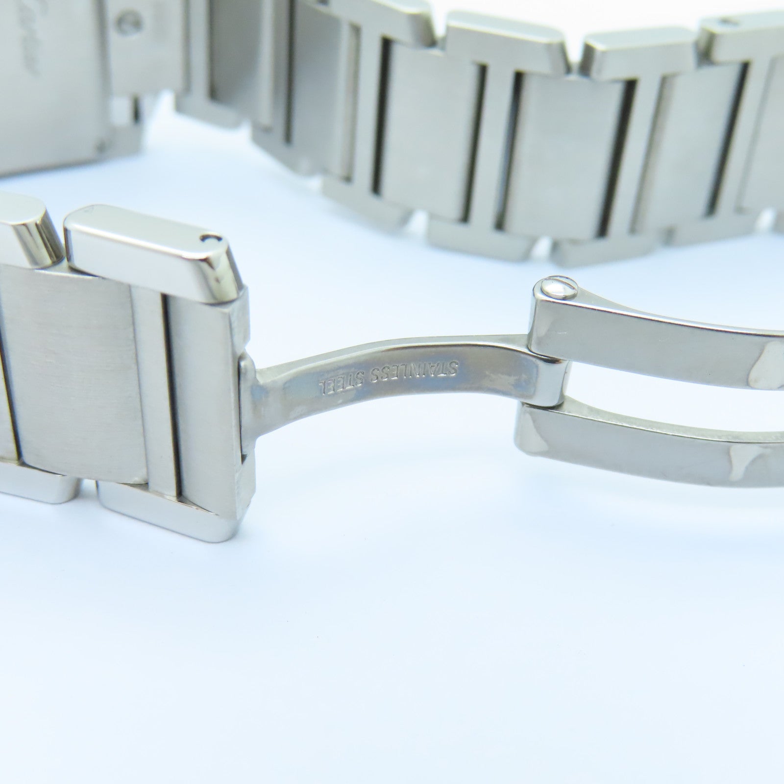 CARTIER Tank Francaise Stainless Steel Watch Quartz Movement White