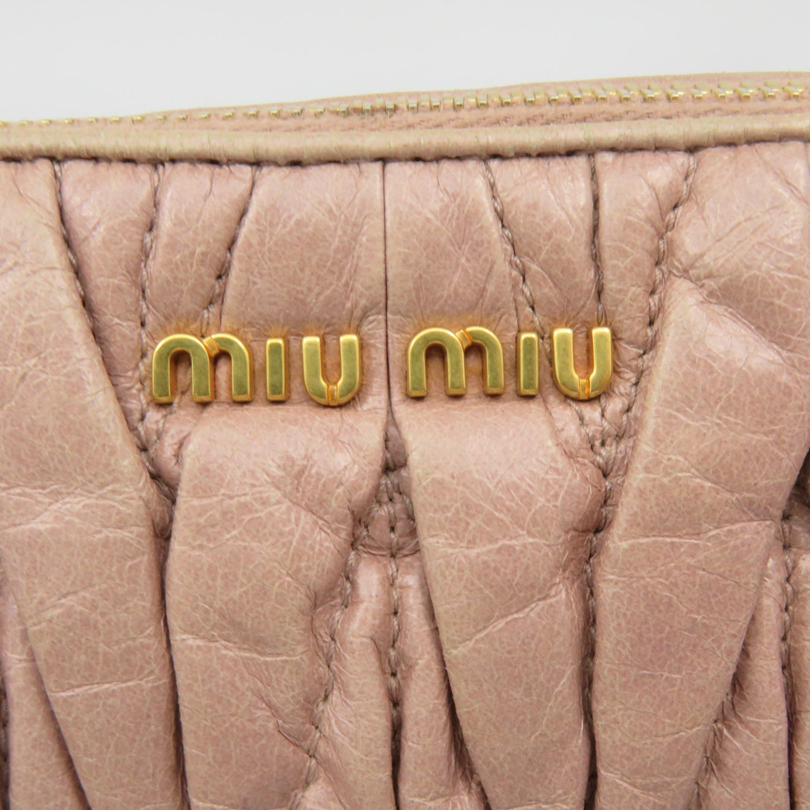 Miu Miu 羊皮皮革Shoulder Bag肩背袋粉紅色
