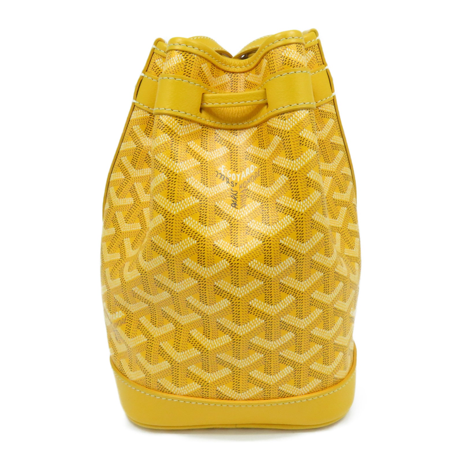 GOYARD 塗層帆布Petit Plot銀扣肩背袋黃色