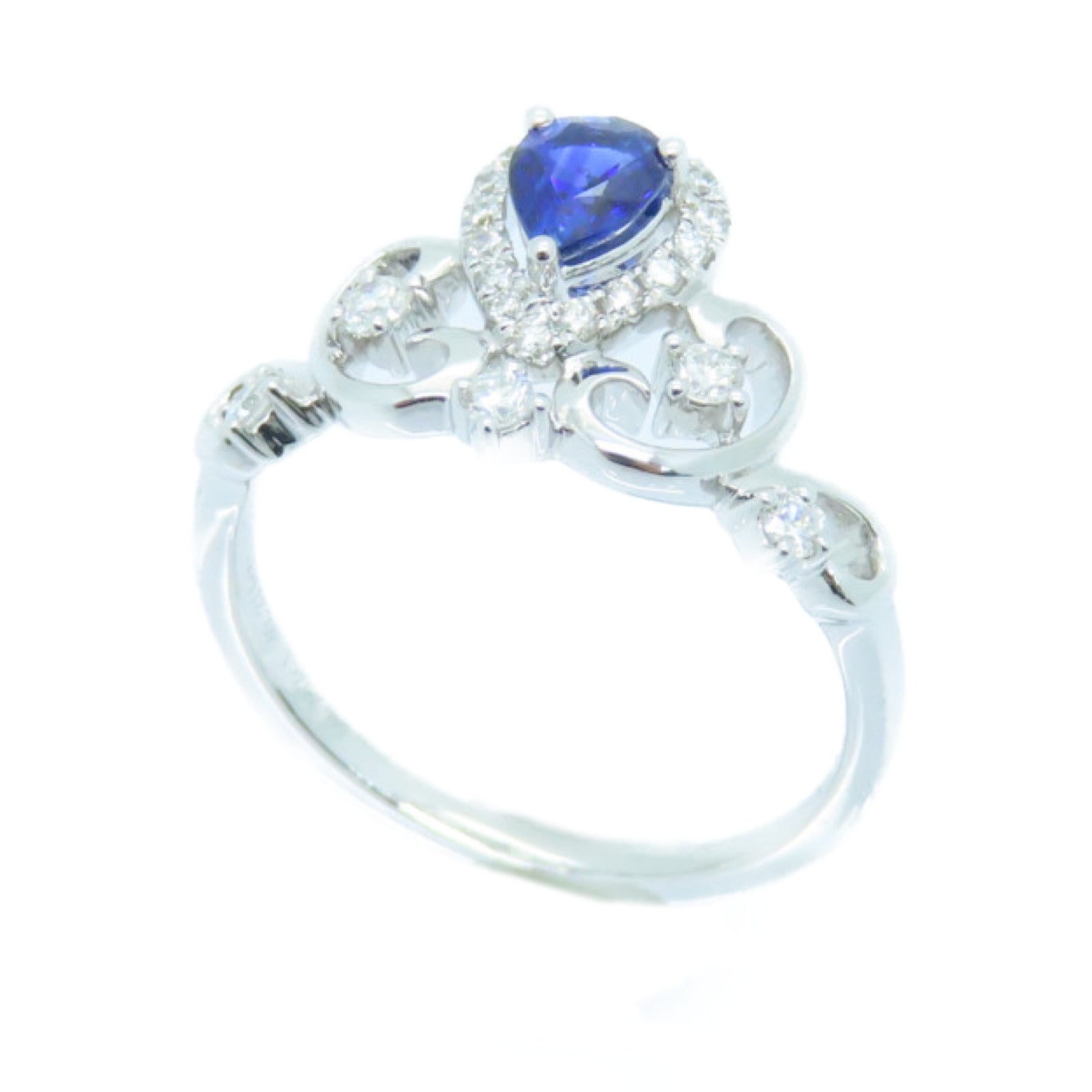 JEWELRY 【激減優惠】18K白金Sapphire Ring藍寶石戒指US#5.5