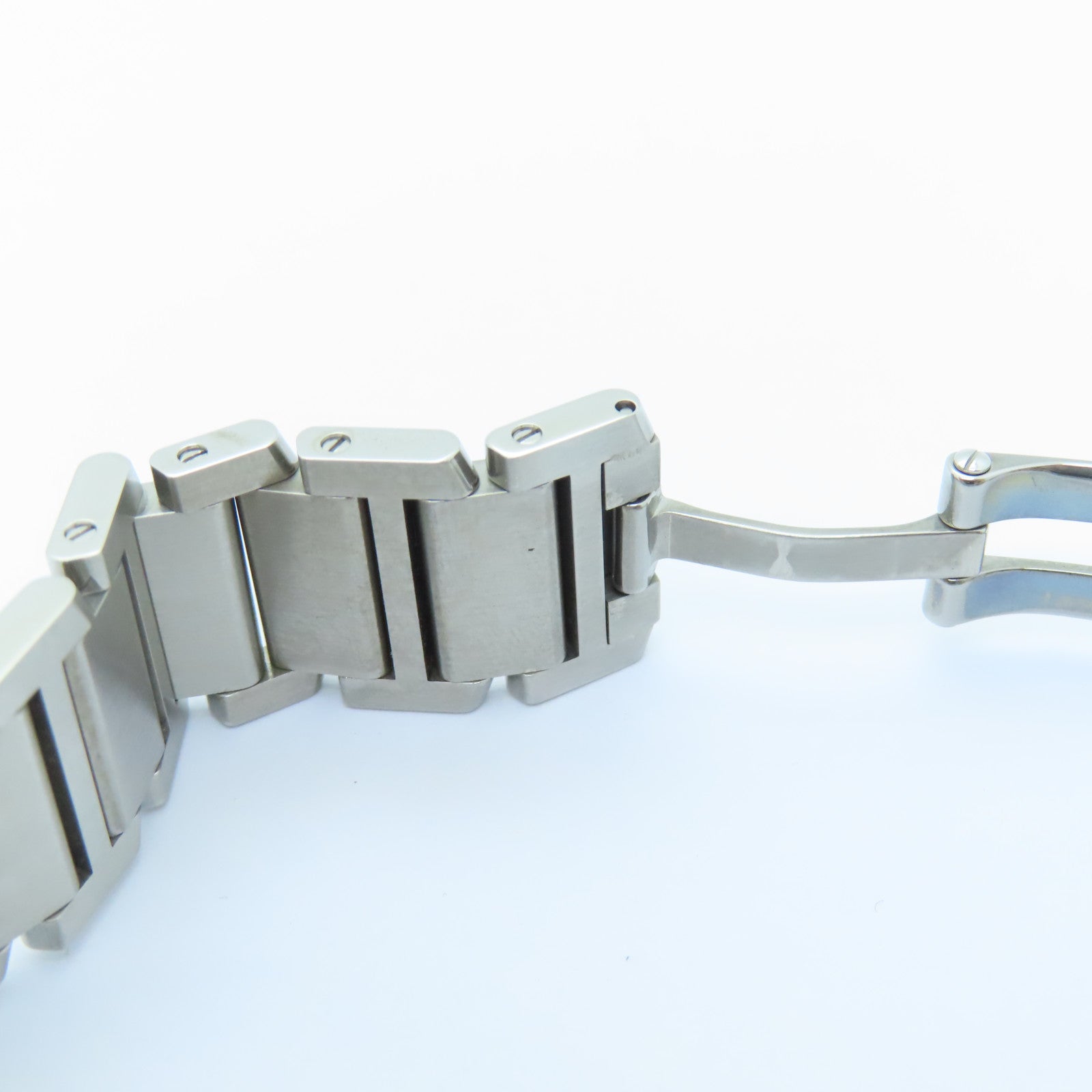 CARTIER Tank Francaise Stainless Steel Watch Quartz Movement White