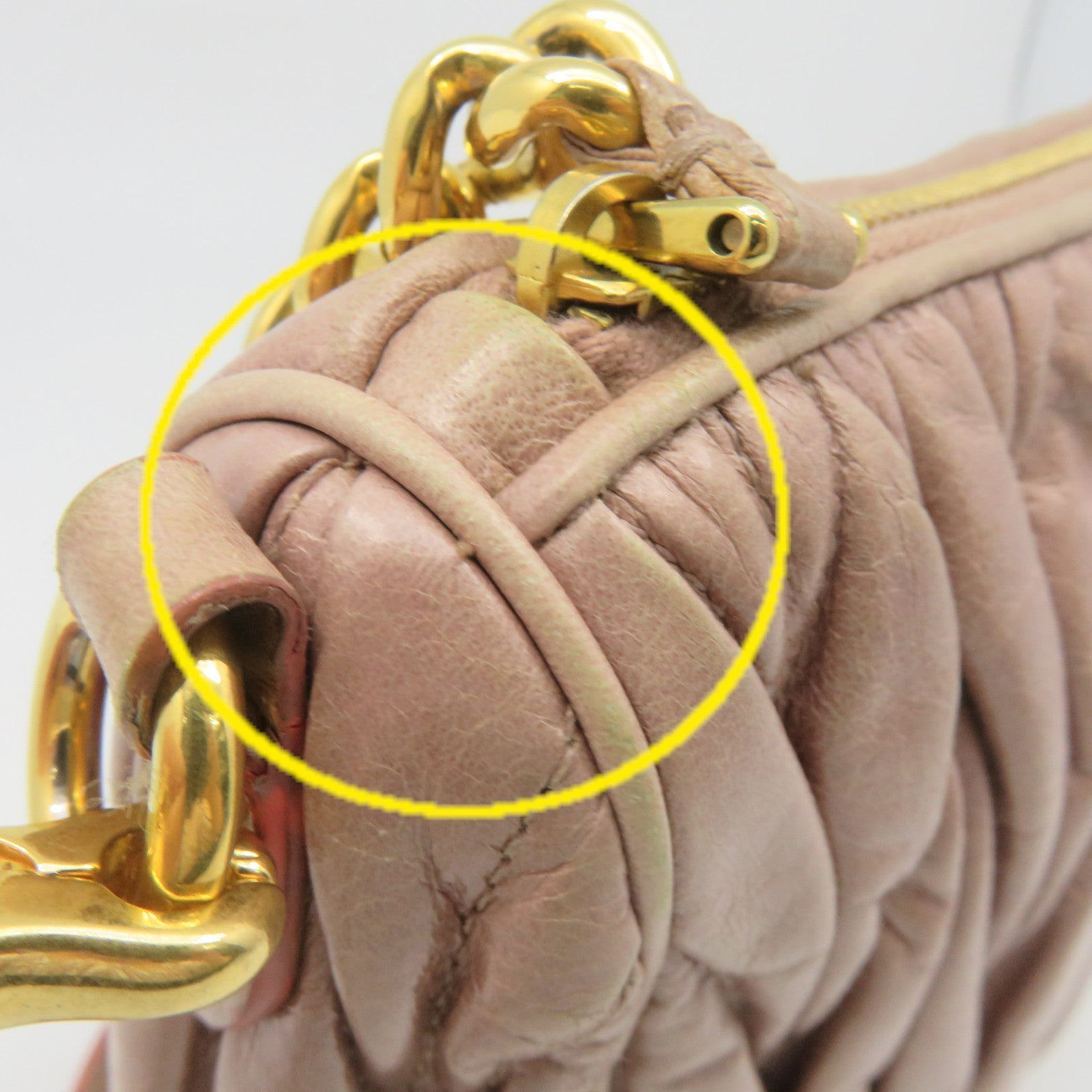 Miu Miu 羊皮皮革Shoulder Bag肩背袋粉紅色