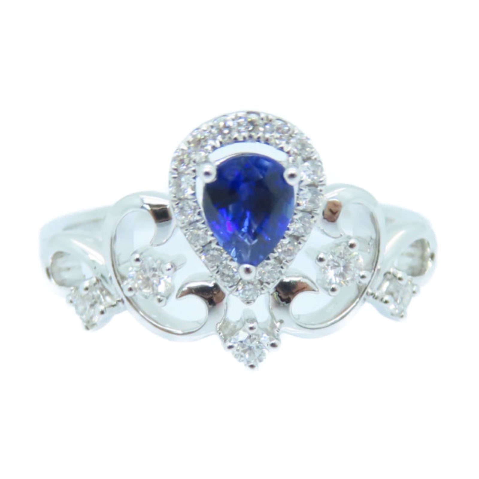 JEWELRY 【激減優惠】18K白金Sapphire Ring藍寶石戒指US#5.5