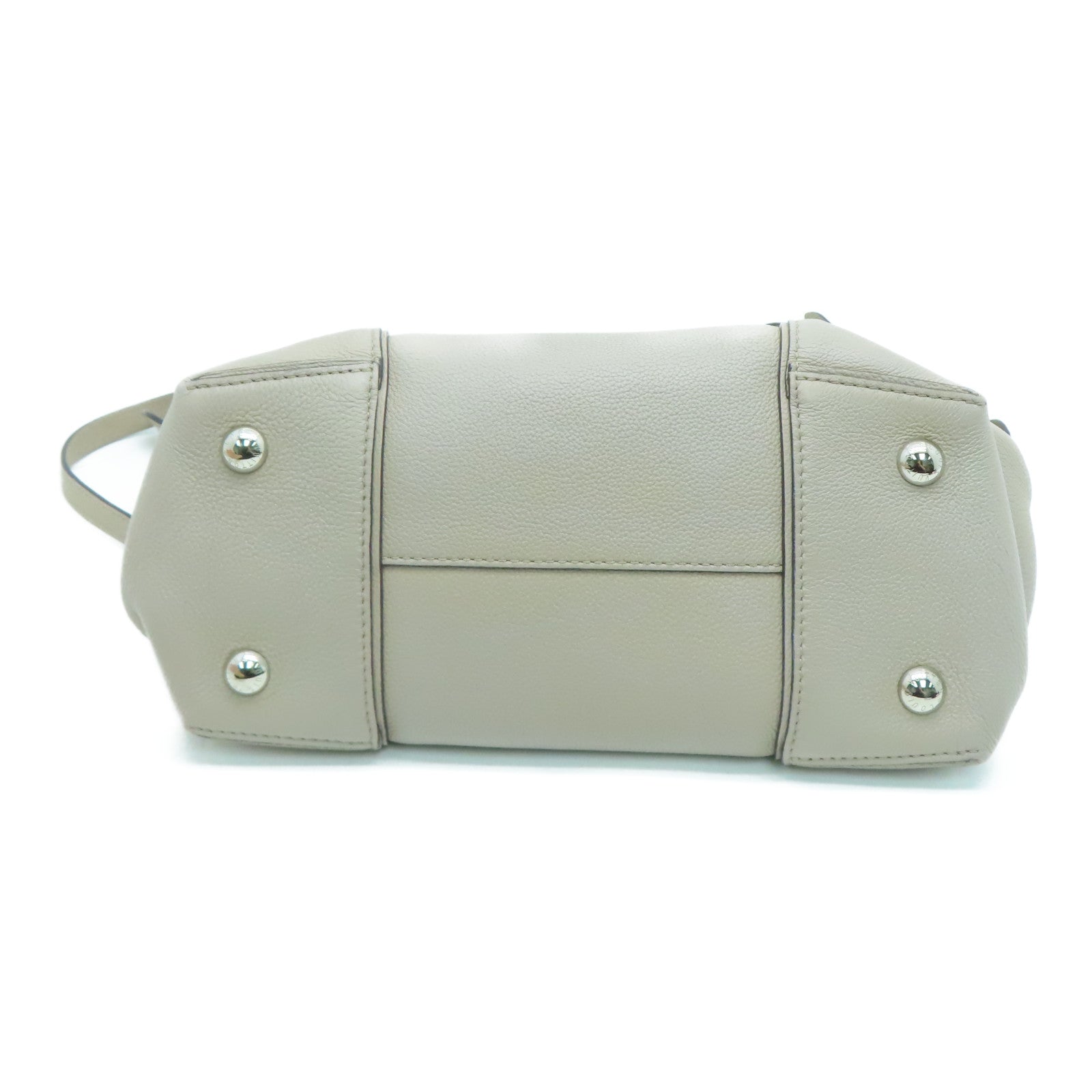 LOUIS VUITTON [Sharp Discount] Cowhide Leather Soft Lockit Silver Buckle Handle Shoulder Back Dual-purpose Bag Gray Brown