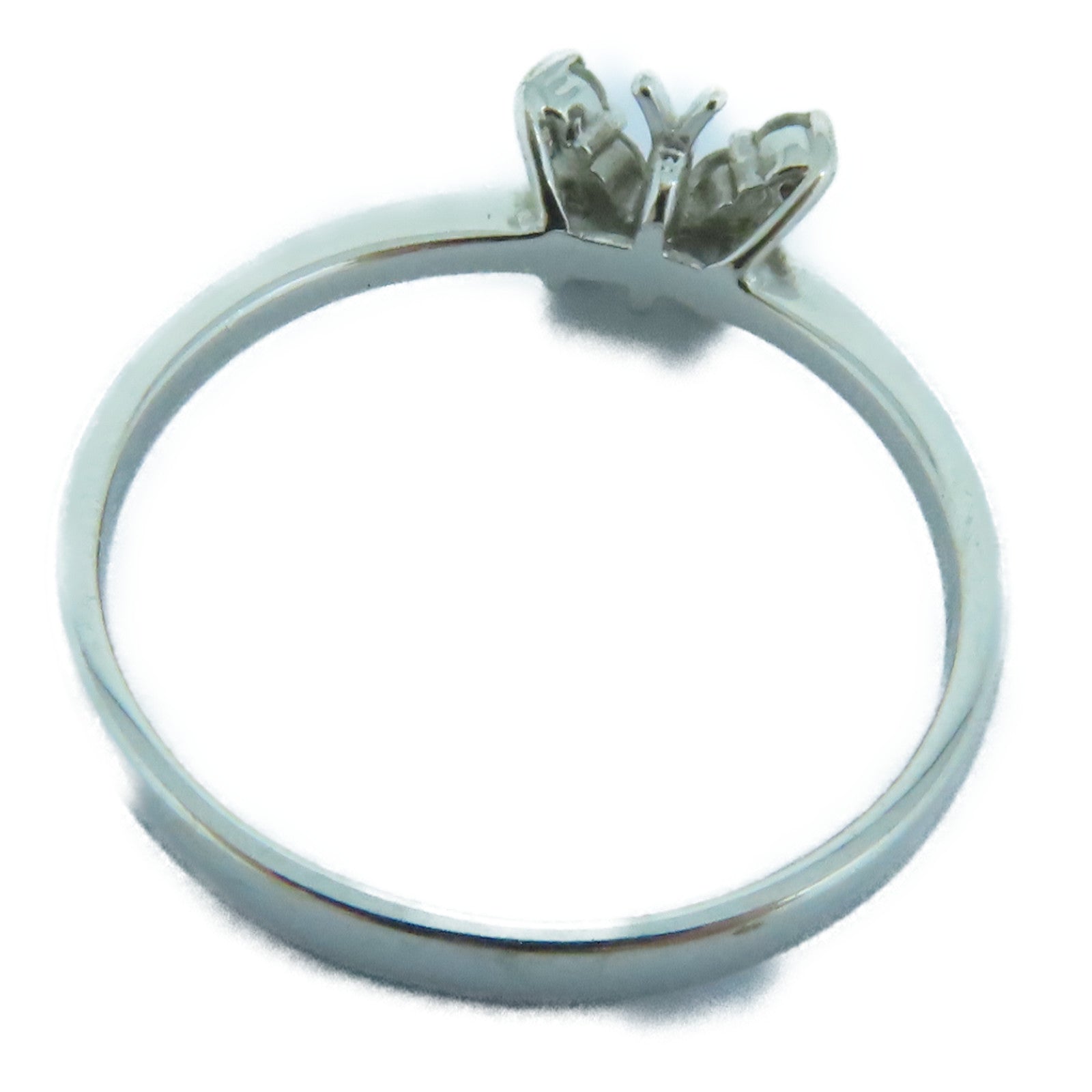 JEWELRY 18K White Gold Diamond Ring US#5.25
