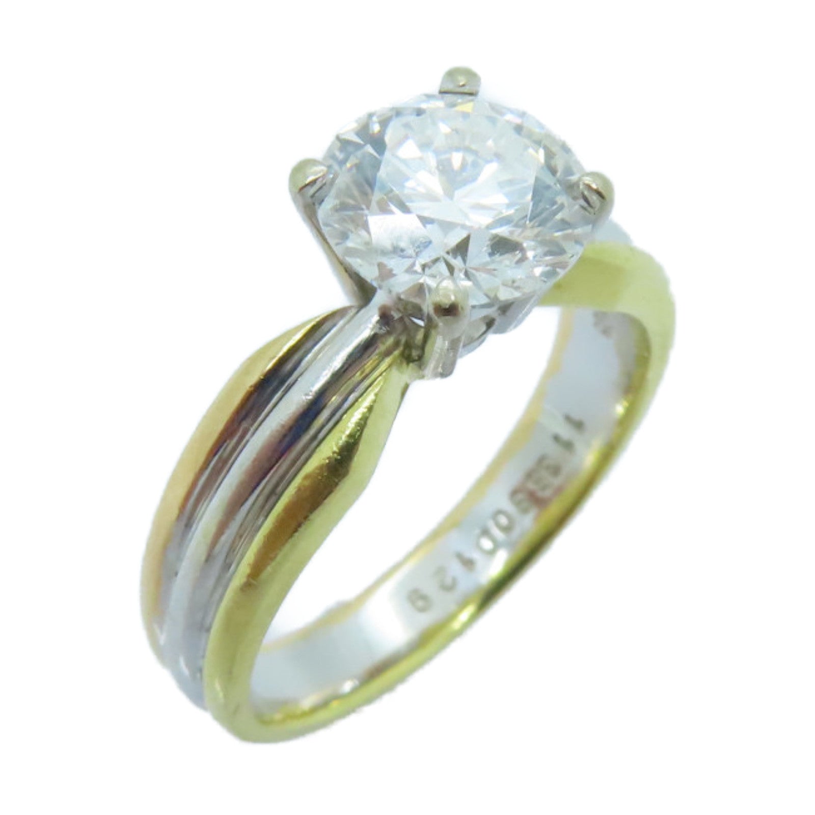 JEWELRY 18K White Gold Gold/Rose Gold Diamond Ring 2.05ct Diamond Ring US#8.5