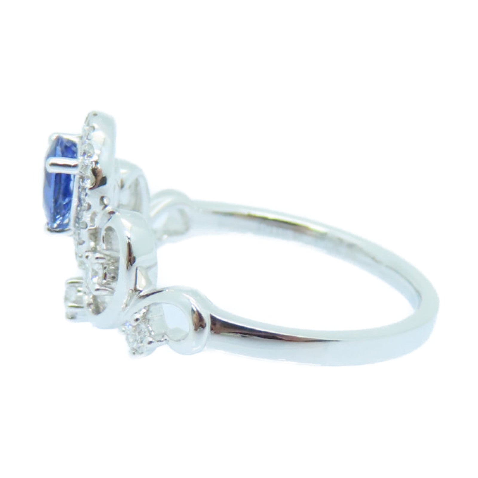 JEWELRY 【激減優惠】18K白金Sapphire Ring藍寶石戒指US#5.5