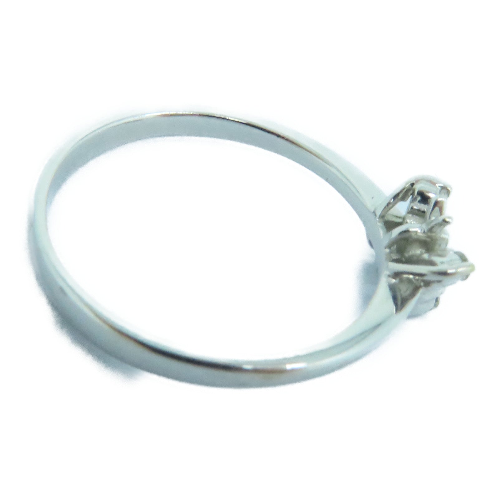 JEWELRY 18K White Gold Diamond Ring US#5.25