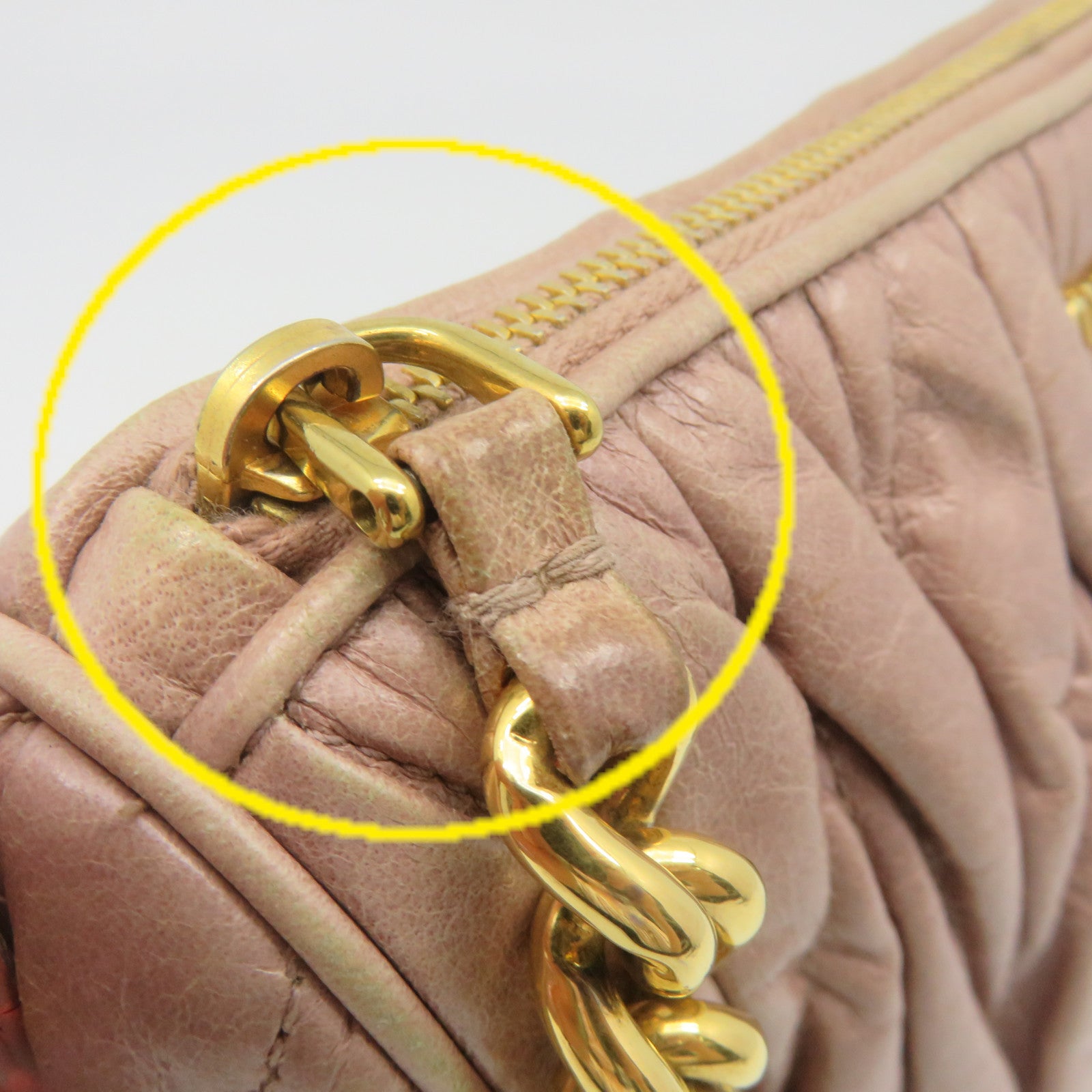 Miu Miu 羊皮皮革Shoulder Bag肩背袋粉紅色