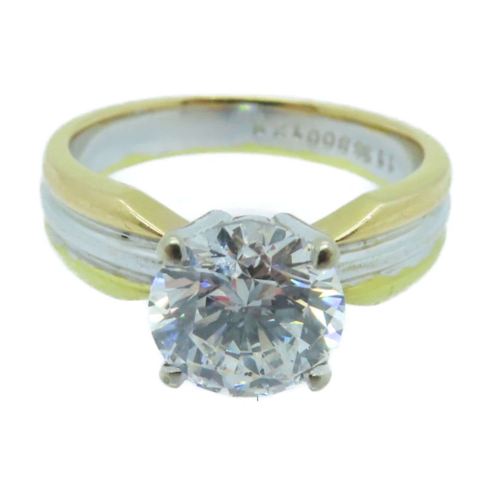 JEWELRY 18K White Gold Gold/Rose Gold Diamond Ring 2.05ct Diamond Ring US#8.5