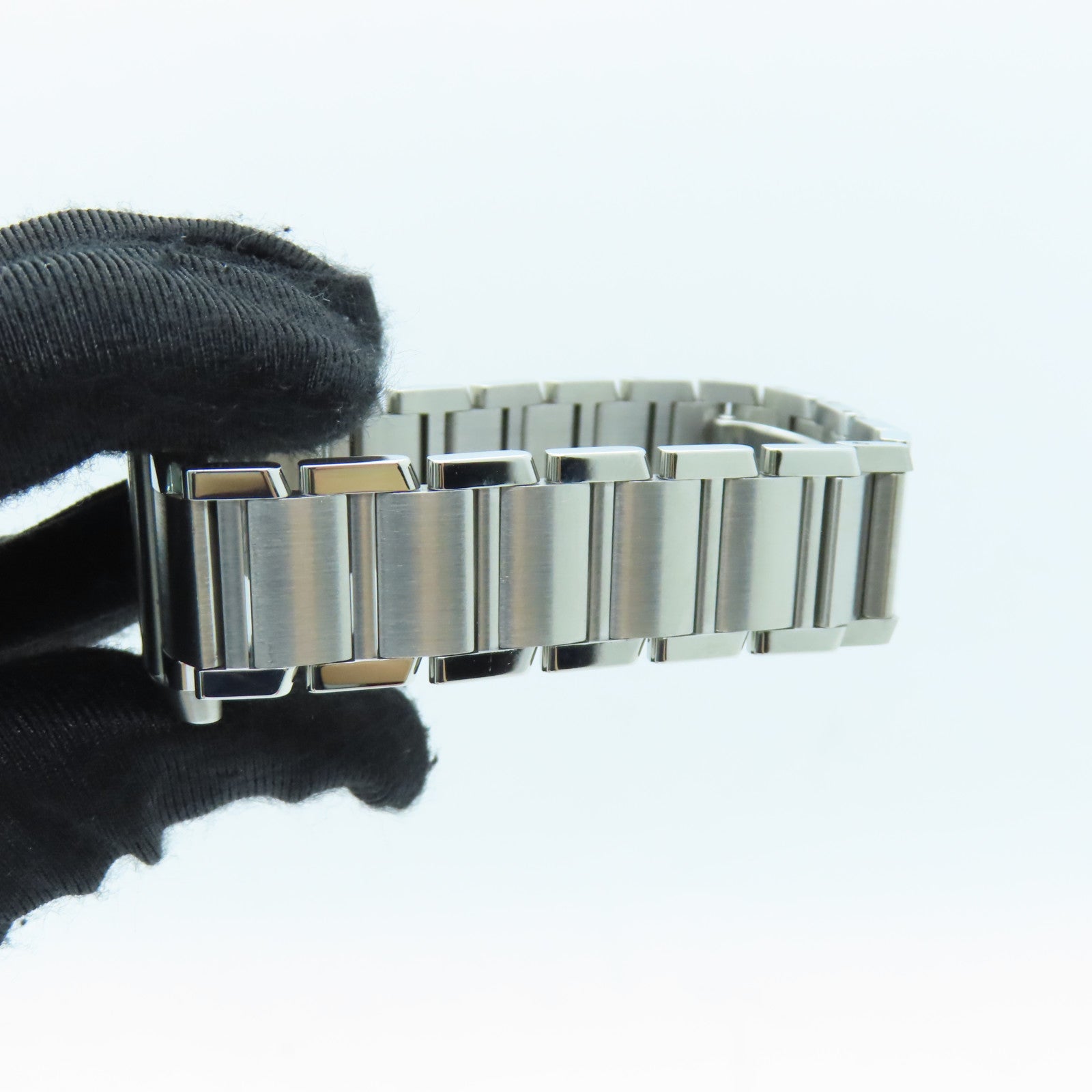 CARTIER Tank Francaise Stainless Steel Watch Quartz Movement White