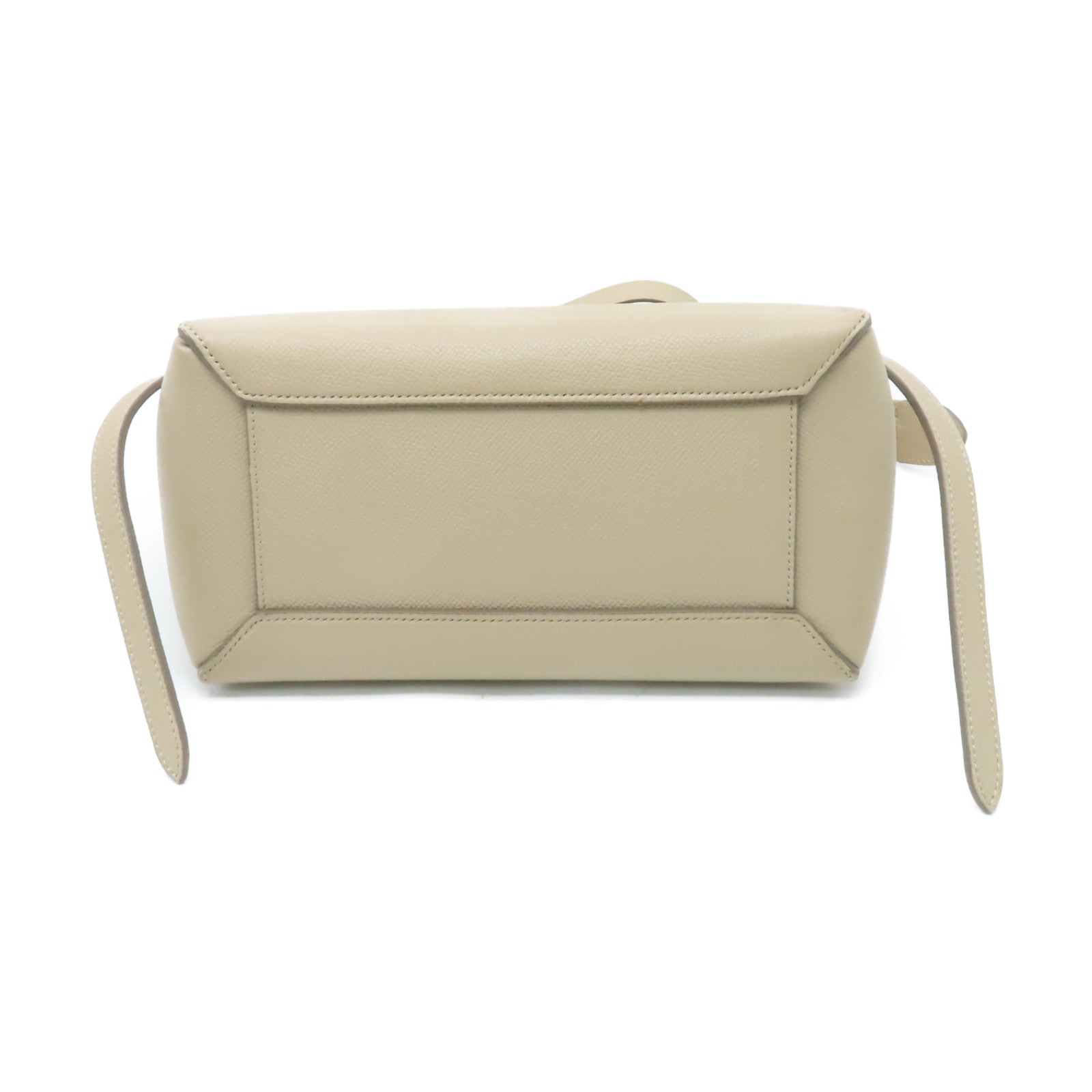 CELINE 牛皮皮革Belt Bag金扣手挽肩背兩用袋米色