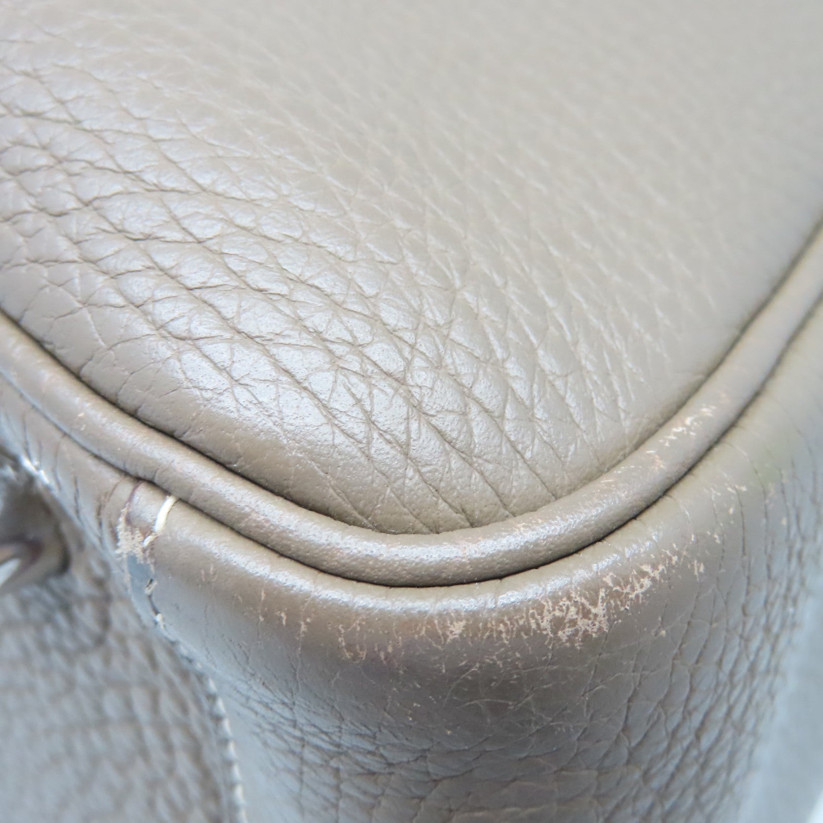 HERMES Taurillon Clemence皮革Lindy 30银扣手挽肩背两用袋大象灰色
