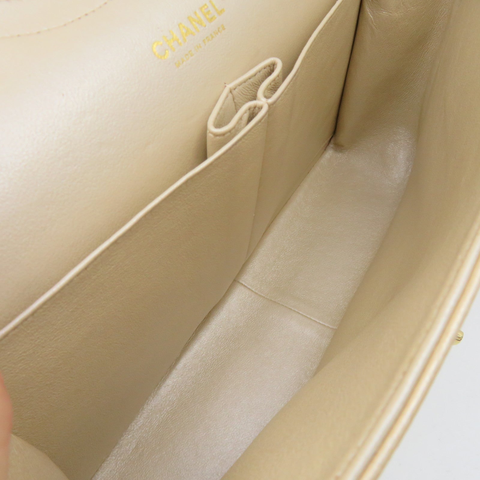 CHANEL 【激減優惠】菱格羊皮皮革Jumbo Chain Shoulder Bag金扣鏈帶肩背袋金色