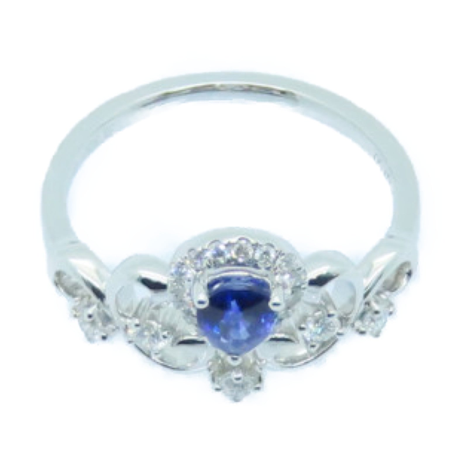 JEWELRY 【激減優惠】18K白金Sapphire Ring藍寶石戒指US#5.5