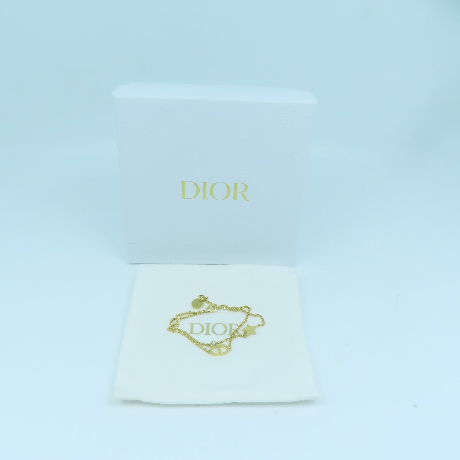 Dior 金属Petit CD Double Bracelet手链金色