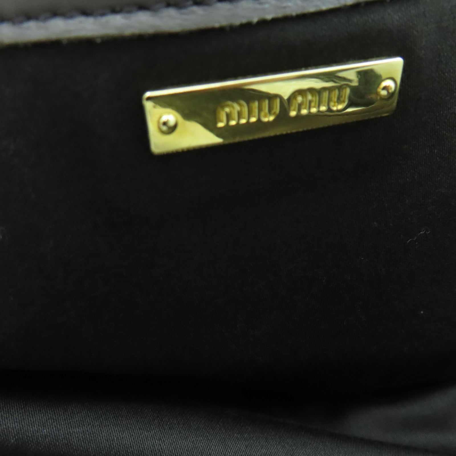 Miu Miu sheepskin leather Handbag gold buckle handle bag brown