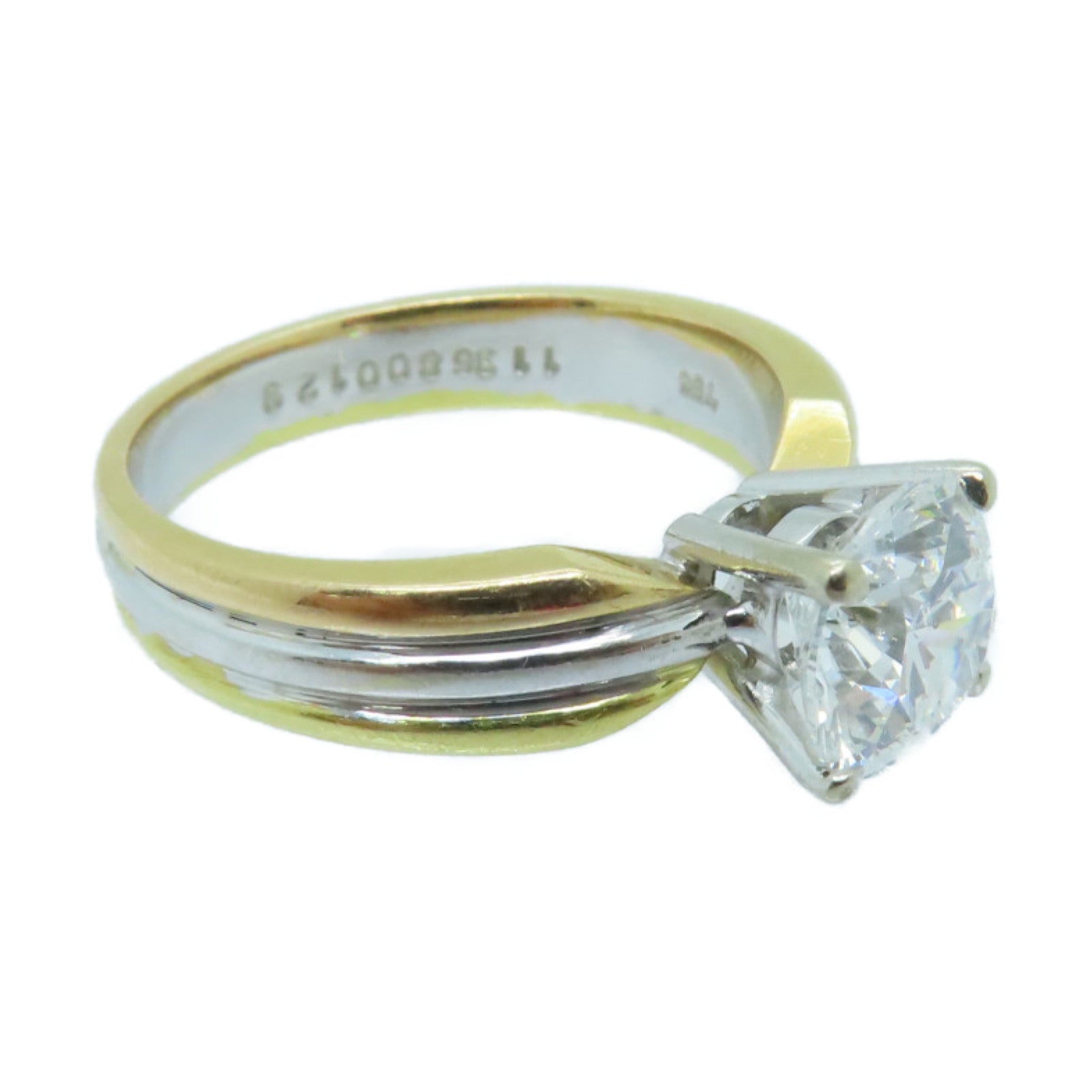 JEWELRY 18K White Gold Gold/Rose Gold Diamond Ring 2.05ct Diamond Ring US#8.5