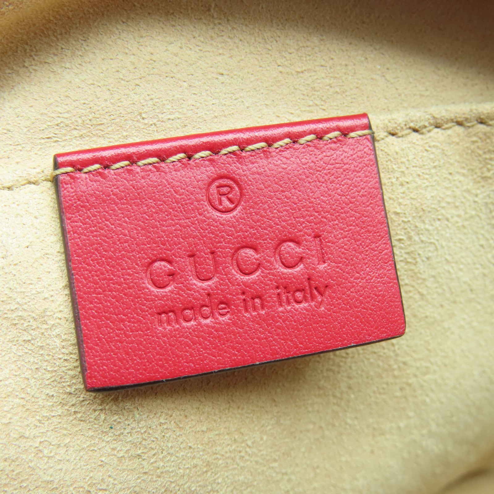 GUCCI 牛皮皮革Shoulder Bag金扣肩背袋红色