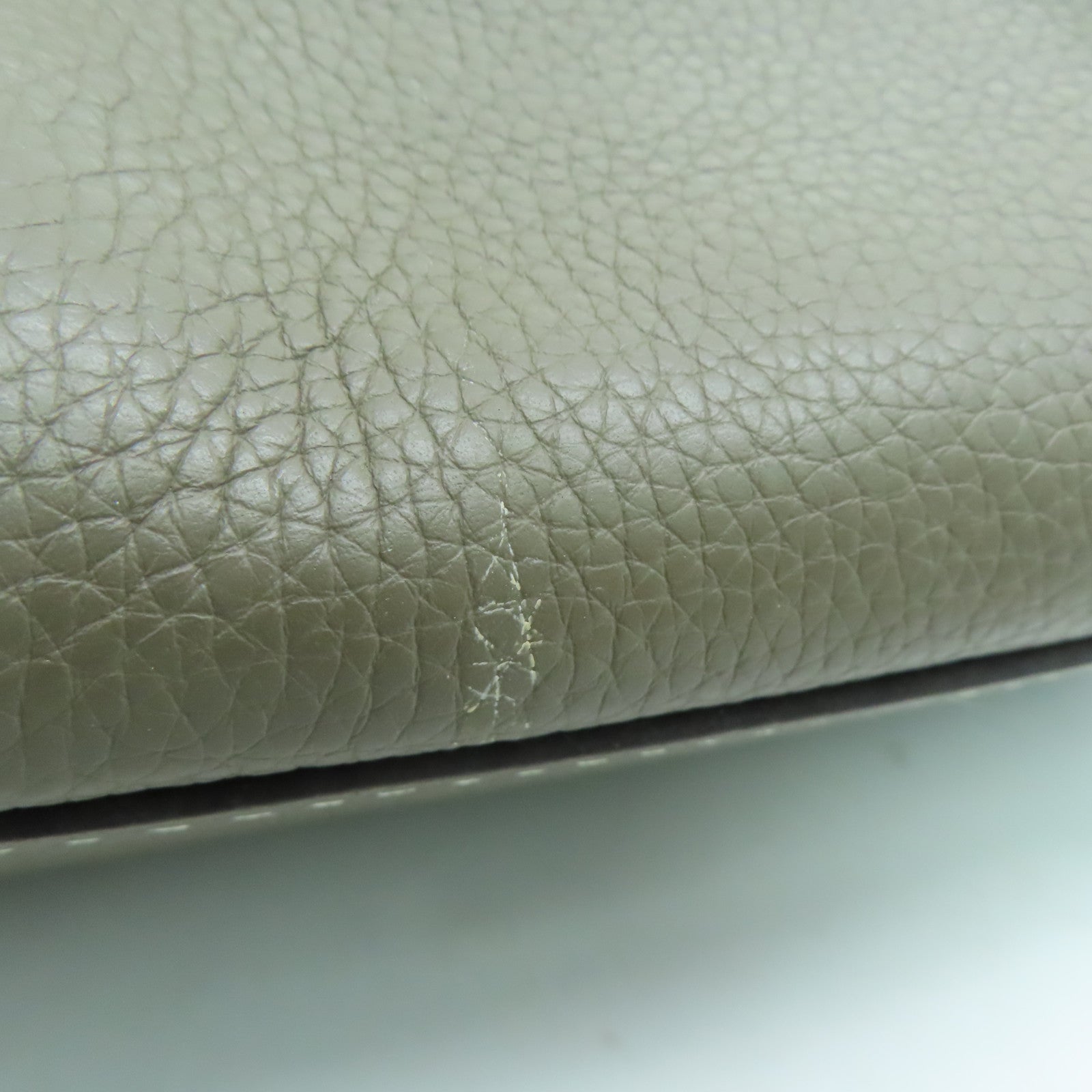 CELINE 【激減優惠】牛皮皮革Nano Luggage銀扣手挽肩背兩用袋灰色