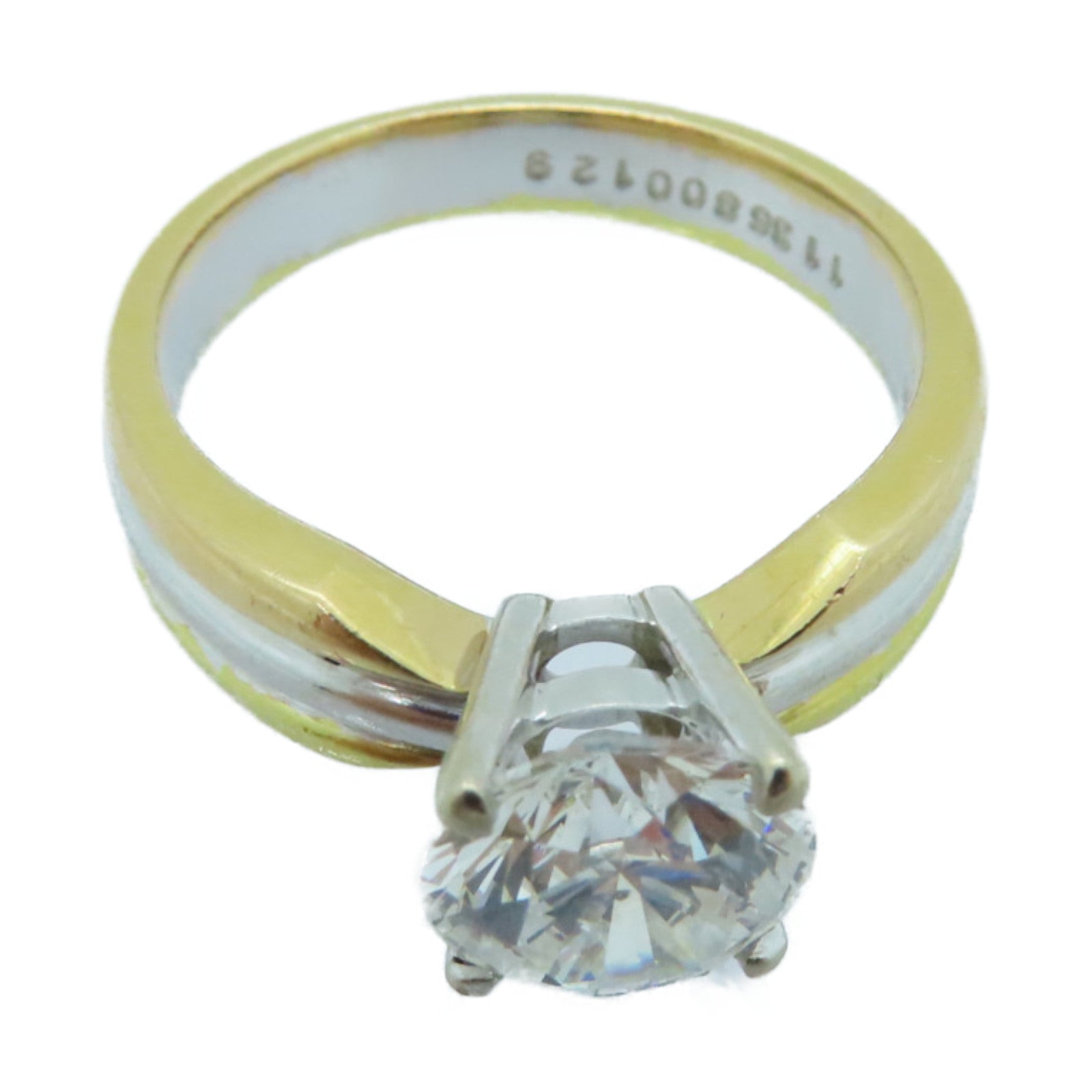 JEWELRY 18K White Gold Gold/Rose Gold Diamond Ring 2.05ct Diamond Ring US#8.5