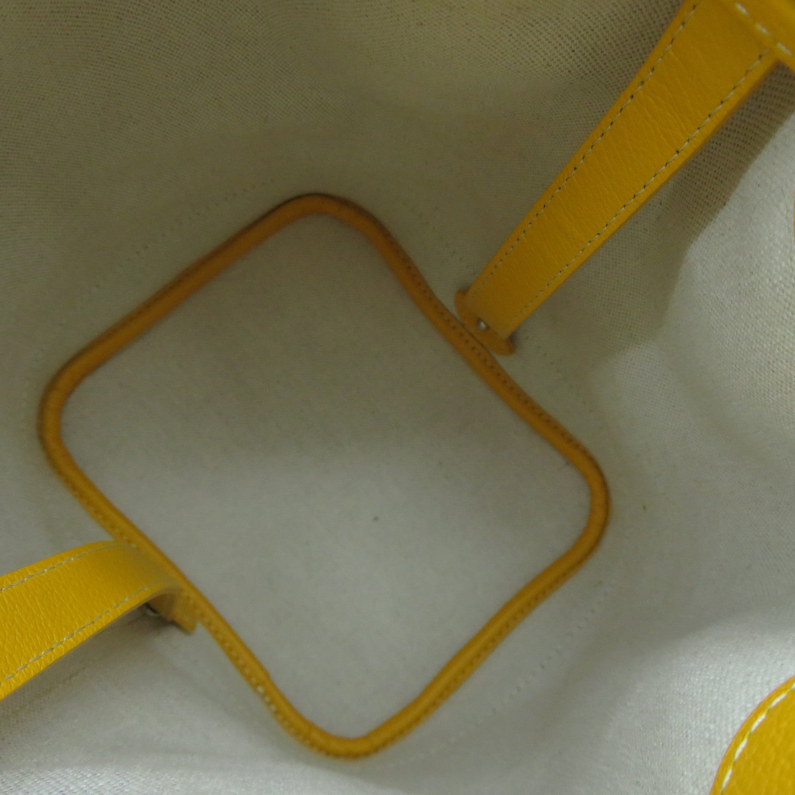 GOYARD 塗層帆布Petit Plot銀扣肩背袋黃色