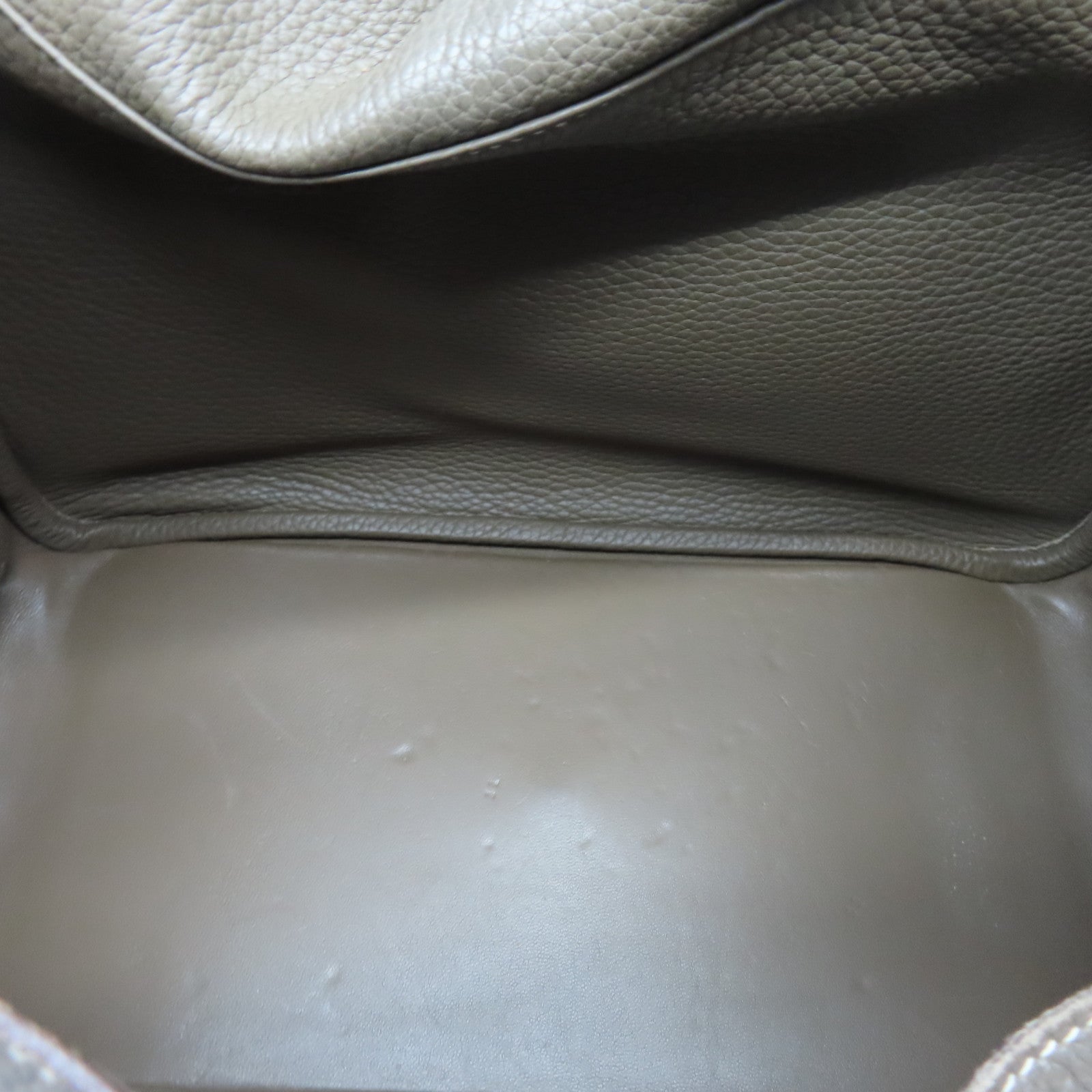 HERMES Taurillon Clemence皮革Lindy 30银扣手挽肩背两用袋大象灰色