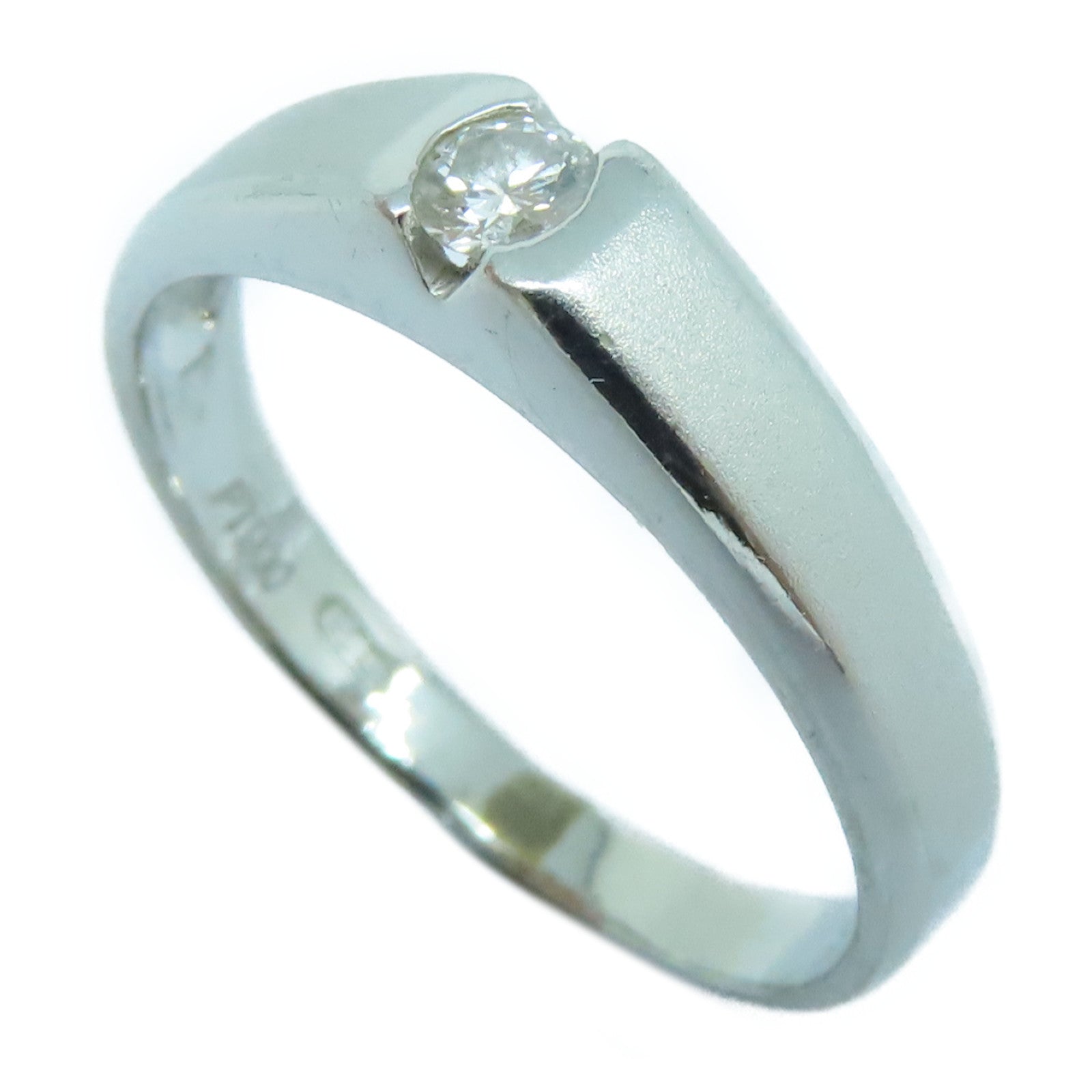 JEWELRY PT900 Platinum Diamond Ring US#5