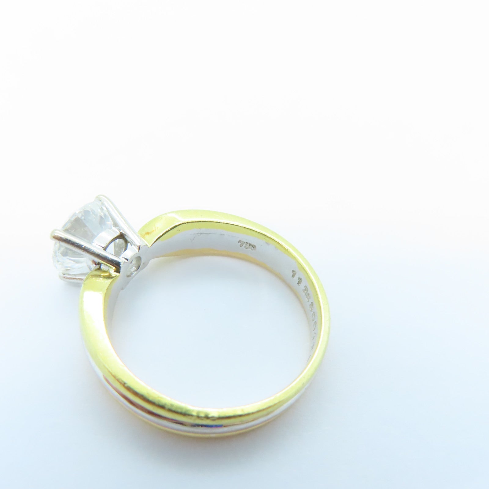 JEWELRY 18K White Gold Gold/Rose Gold Diamond Ring 2.05ct Diamond Ring US#8.5