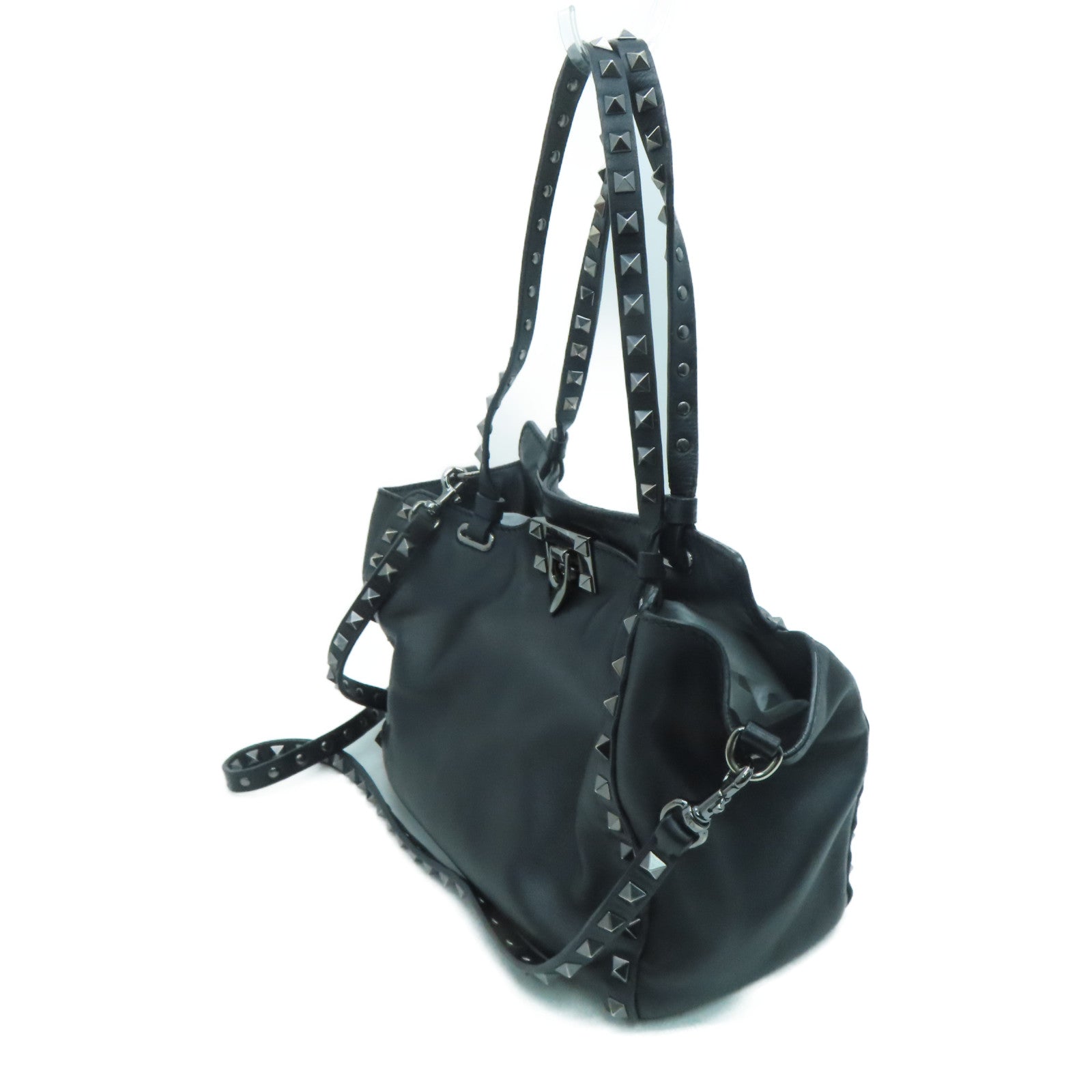 Valentino 牛皮皮革Shoulder Bag手挽肩背两用袋黑色