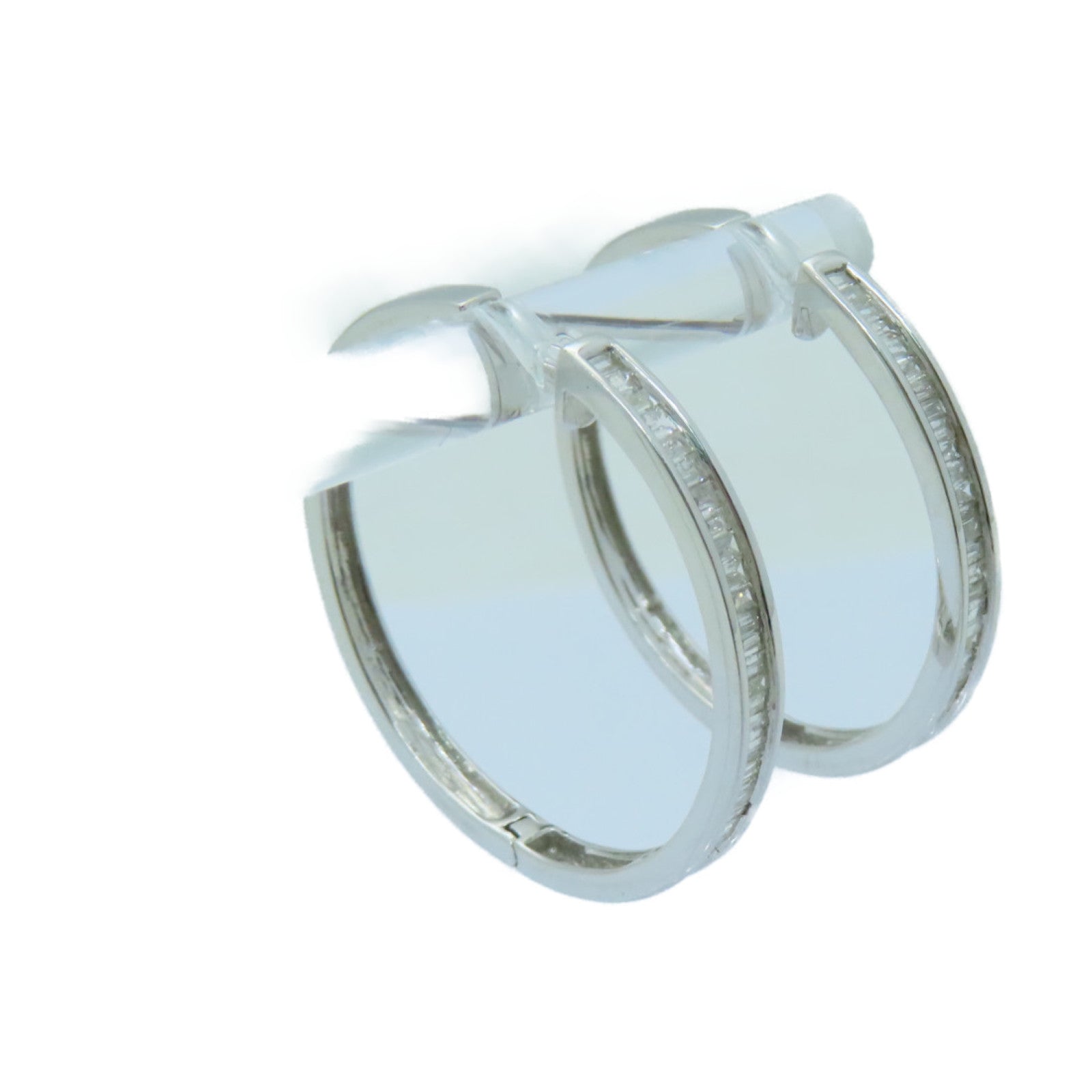 JEWELRY 18K White Gold Diamond Earrings Diamond Earrings