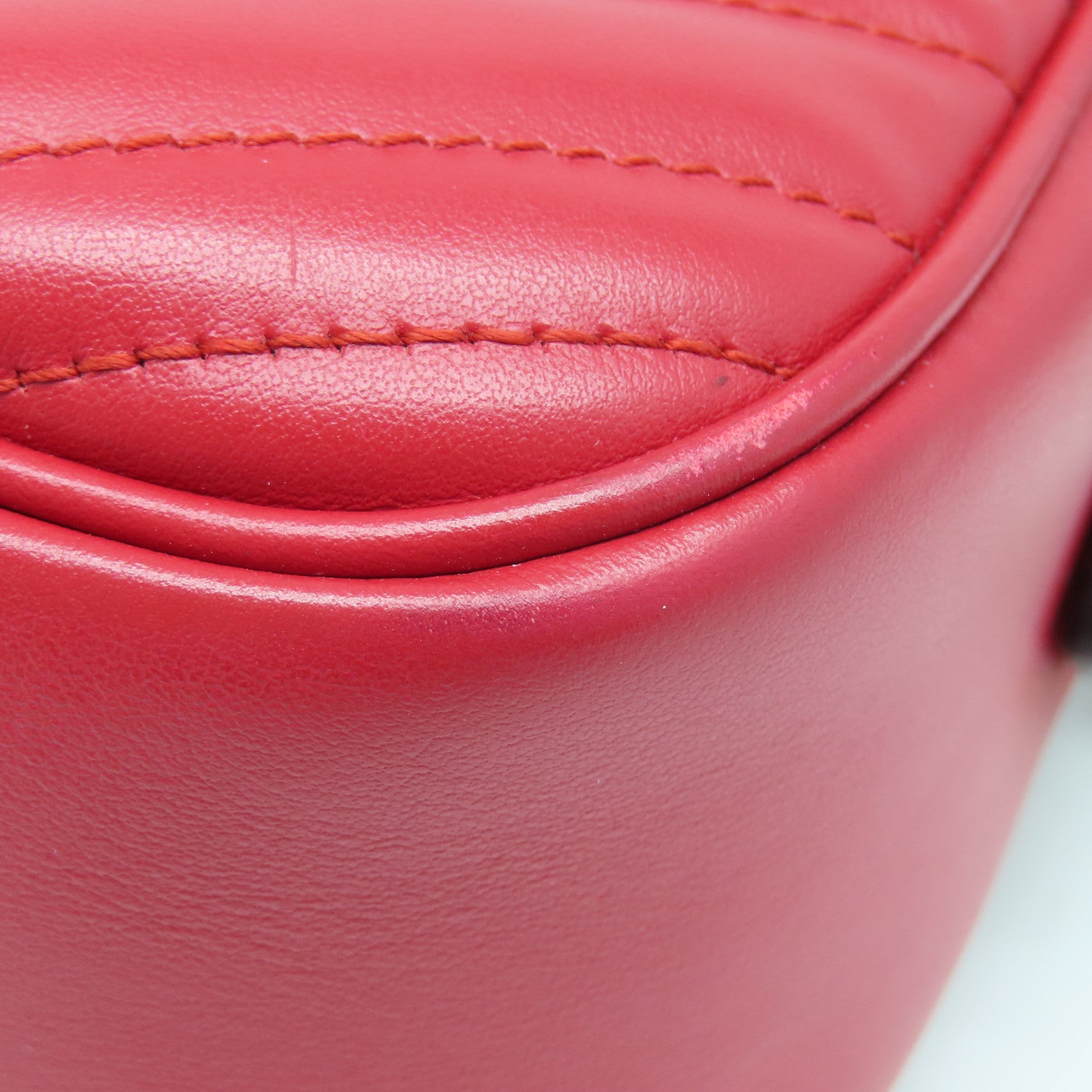 GUCCI 牛皮皮革Shoulder Bag金扣肩背袋红色