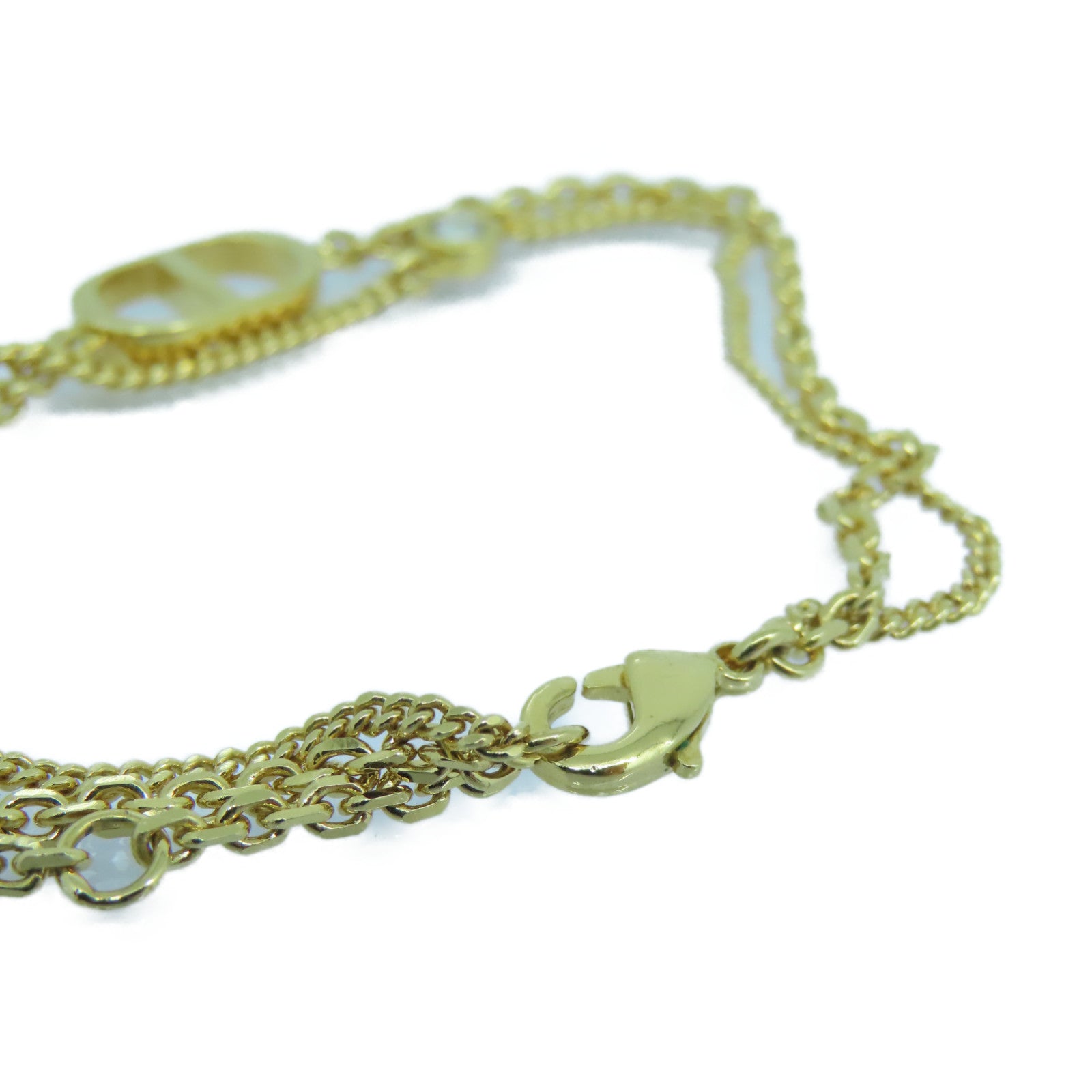 Dior 金属Petit CD Double Bracelet手链金色