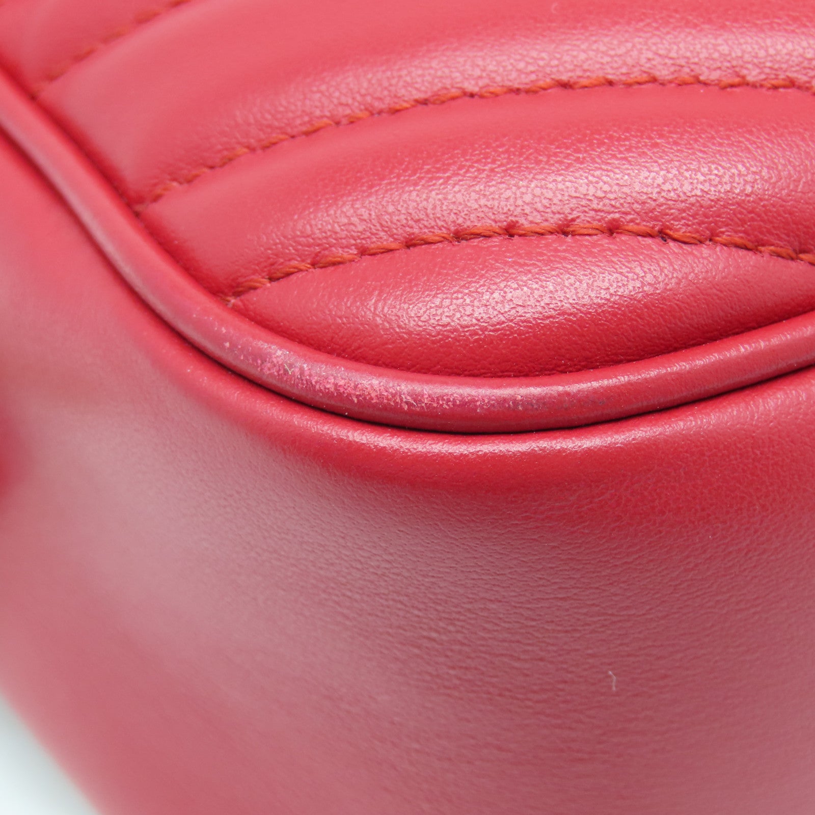 GUCCI 牛皮皮革Shoulder Bag金扣肩背袋红色