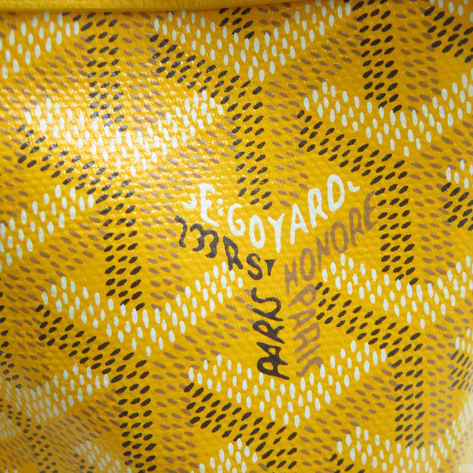 GOYARD 塗層帆布Petit Plot銀扣肩背袋黃色