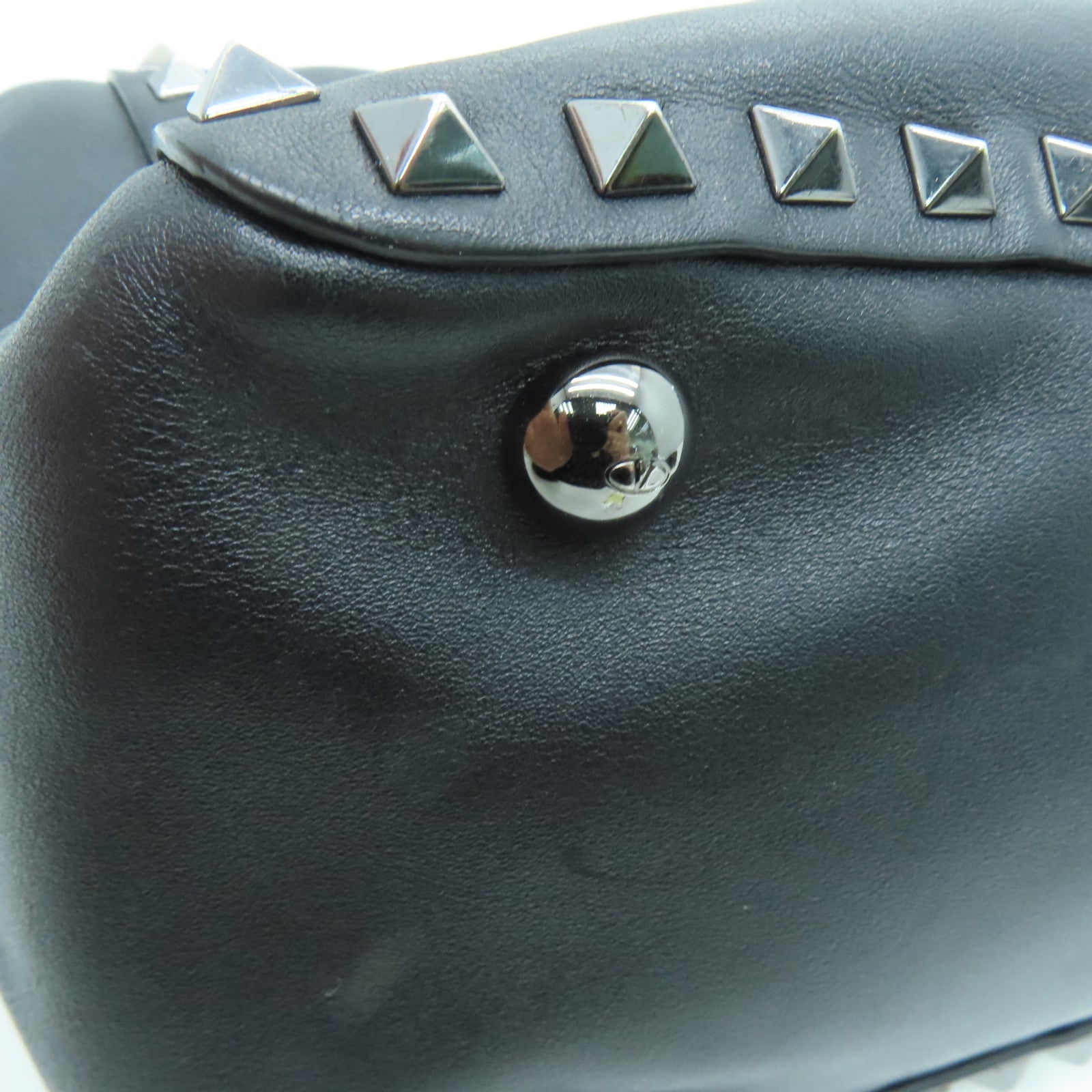 Valentino 牛皮皮革Shoulder Bag手挽肩背两用袋黑色