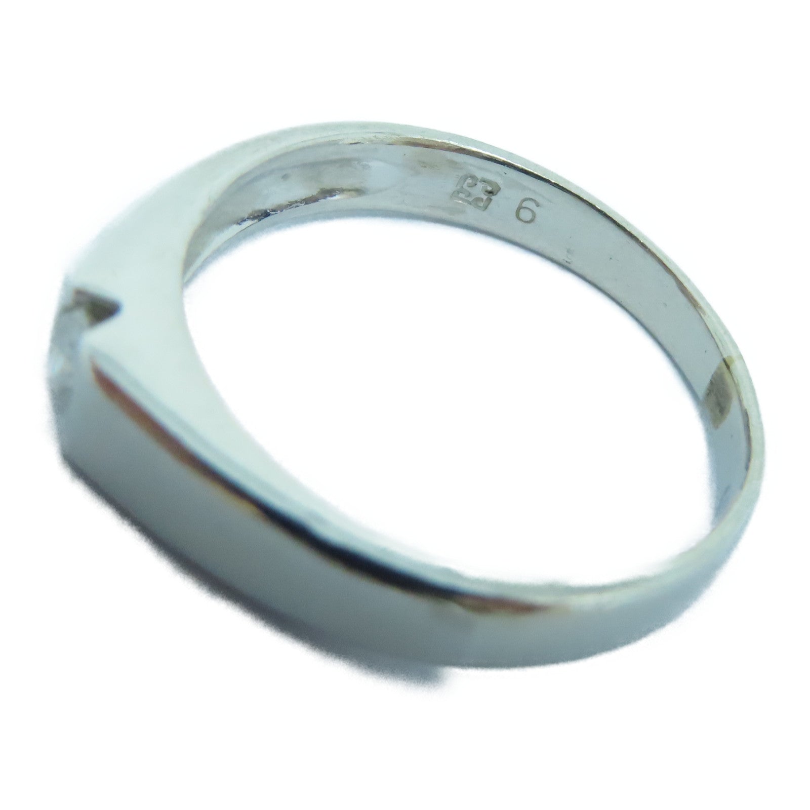 JEWELRY PT900 Platinum Diamond Ring US#5