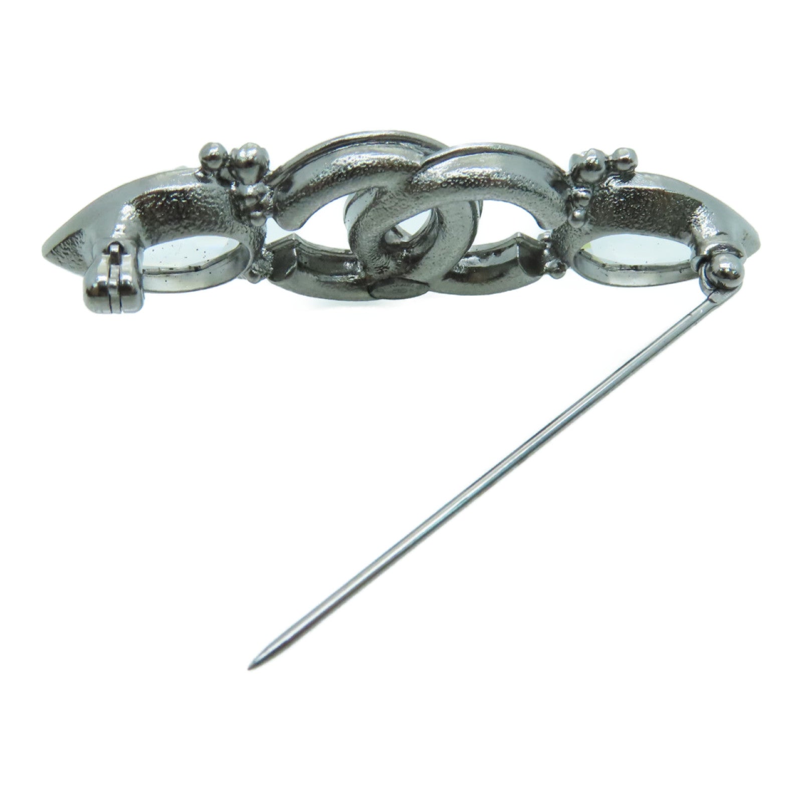 CHANEL 金属Brooch银扣胸针银色