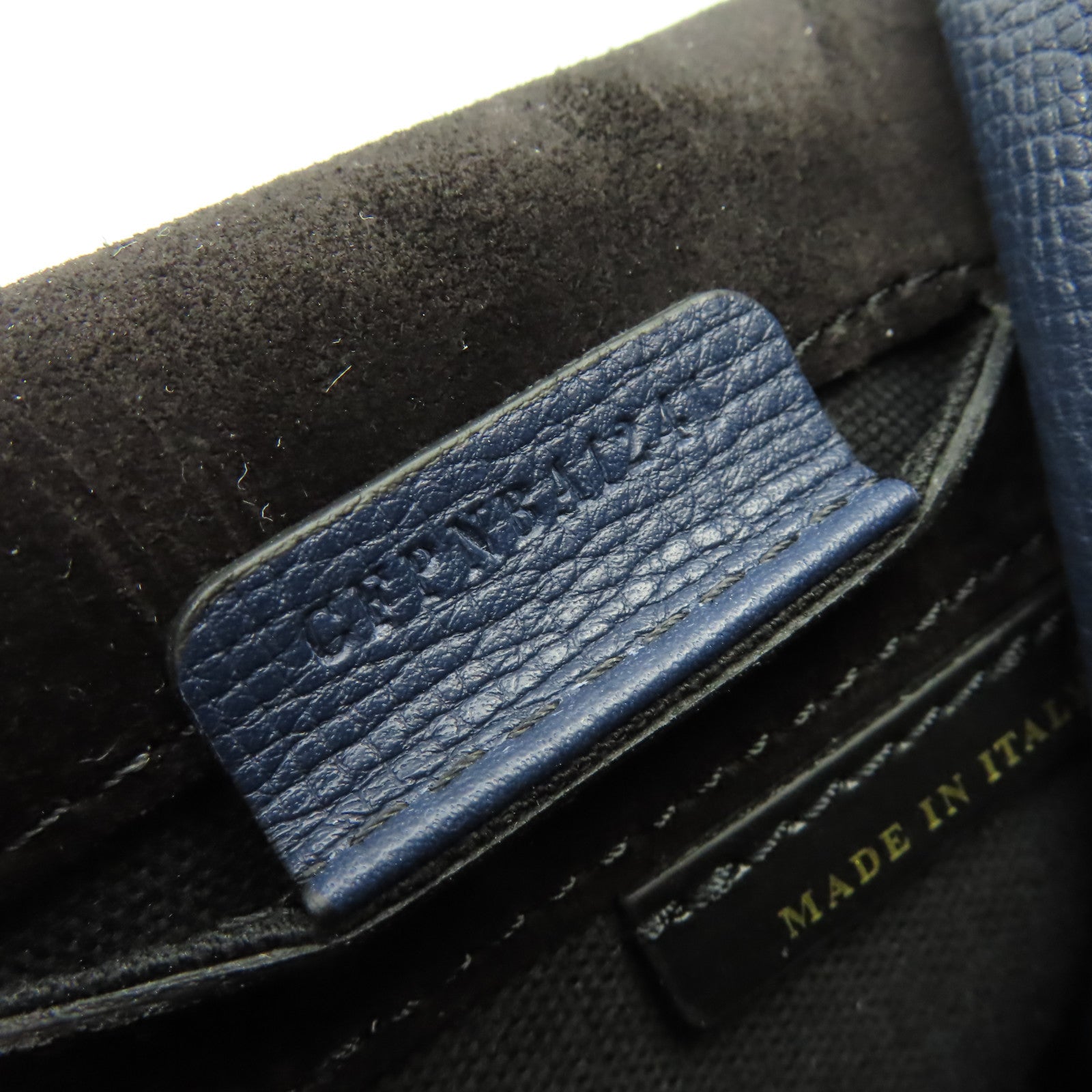 BURBERRY 牛皮皮革/帆布Shoulder Bag金扣肩背袋藍色/啡色