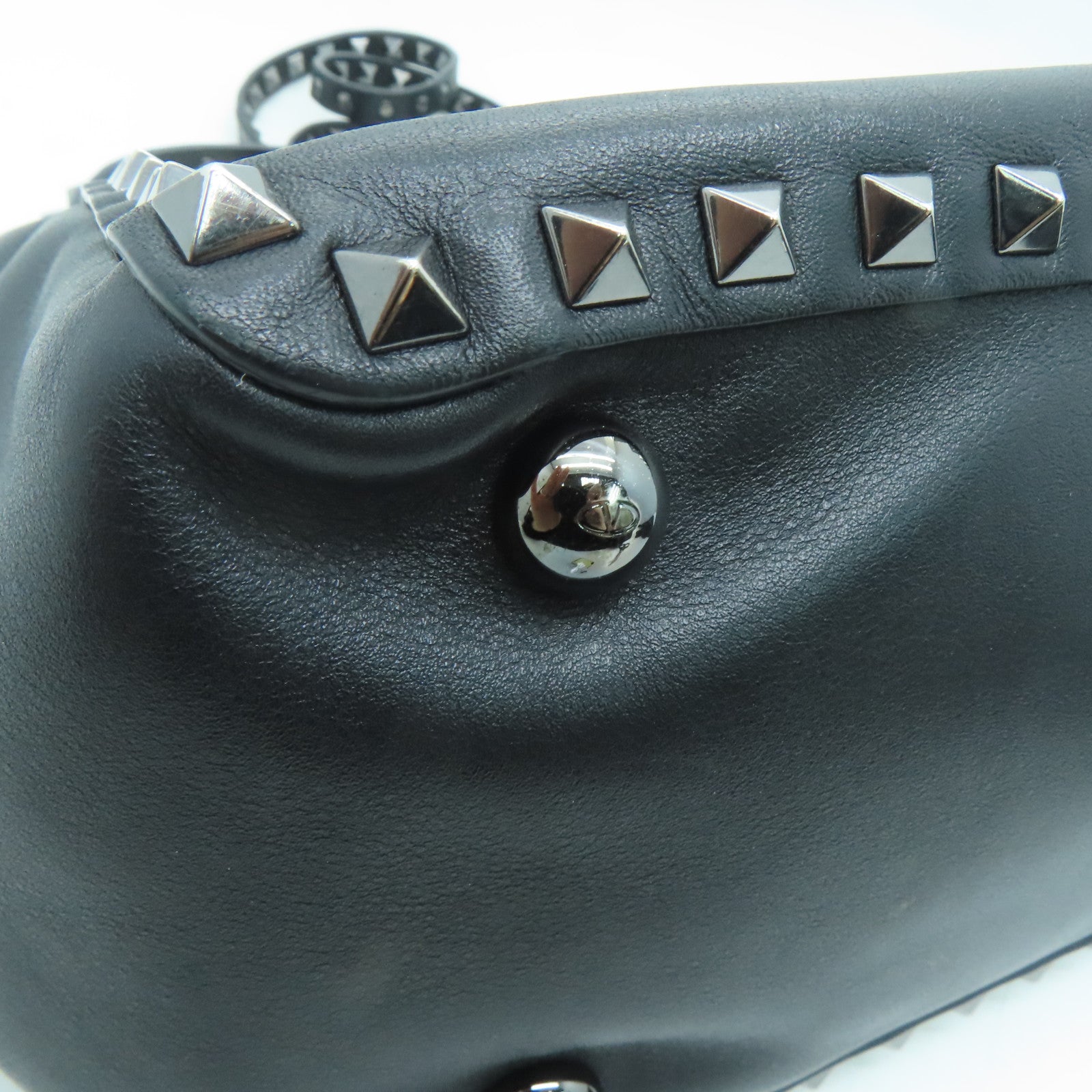 Valentino 牛皮皮革Shoulder Bag手挽肩背两用袋黑色