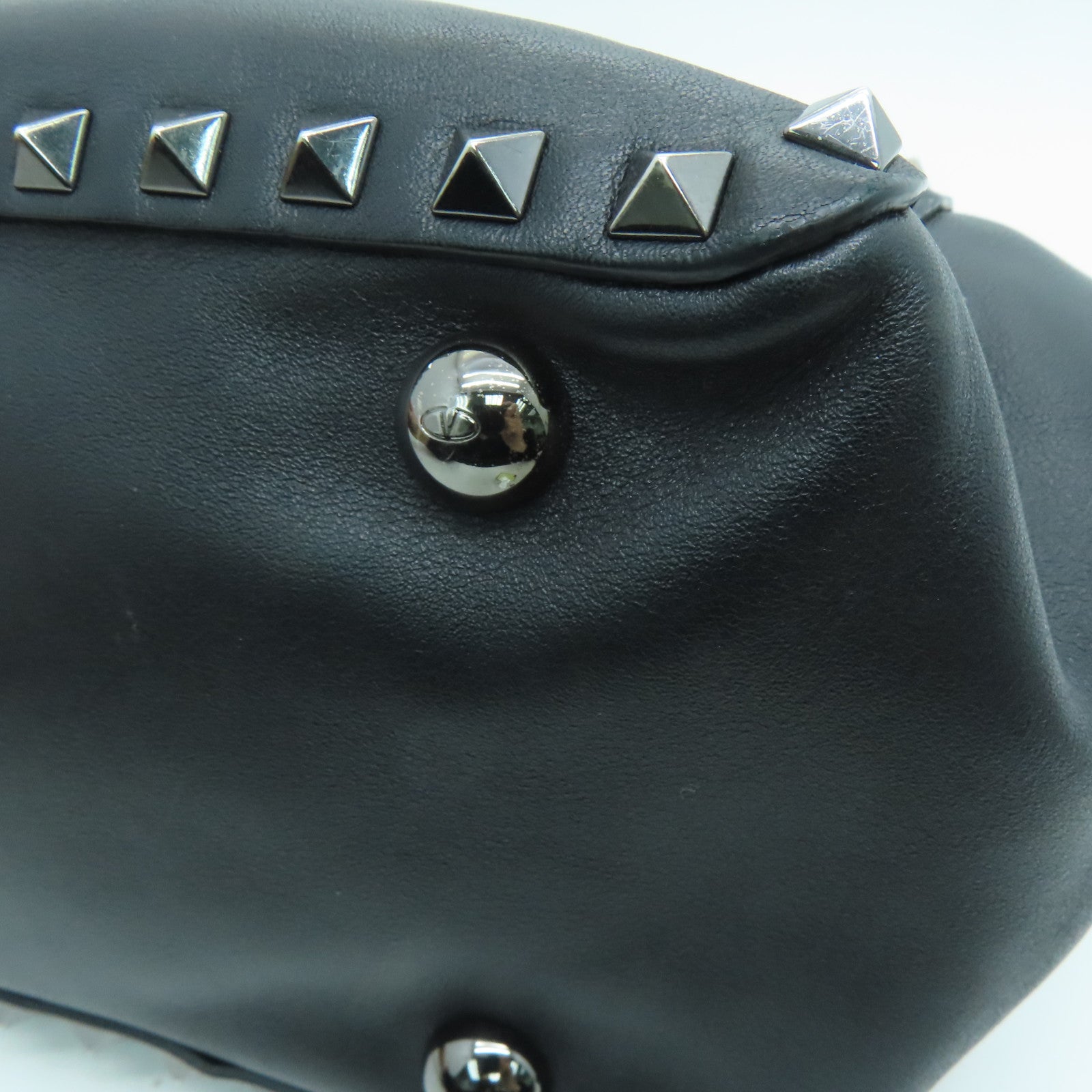 Valentino 牛皮皮革Shoulder Bag手挽肩背两用袋黑色