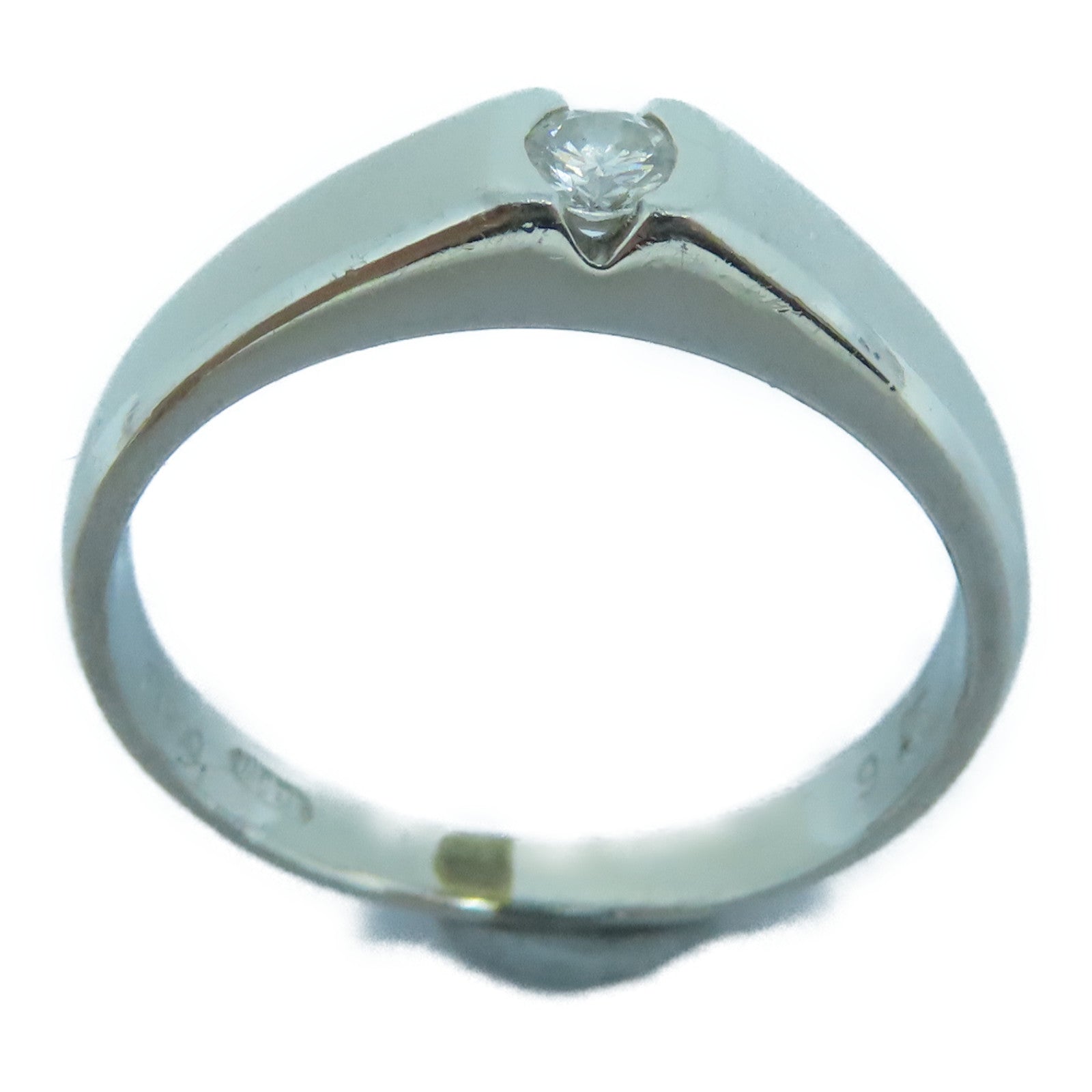 JEWELRY PT900 Platinum Diamond Ring US#5