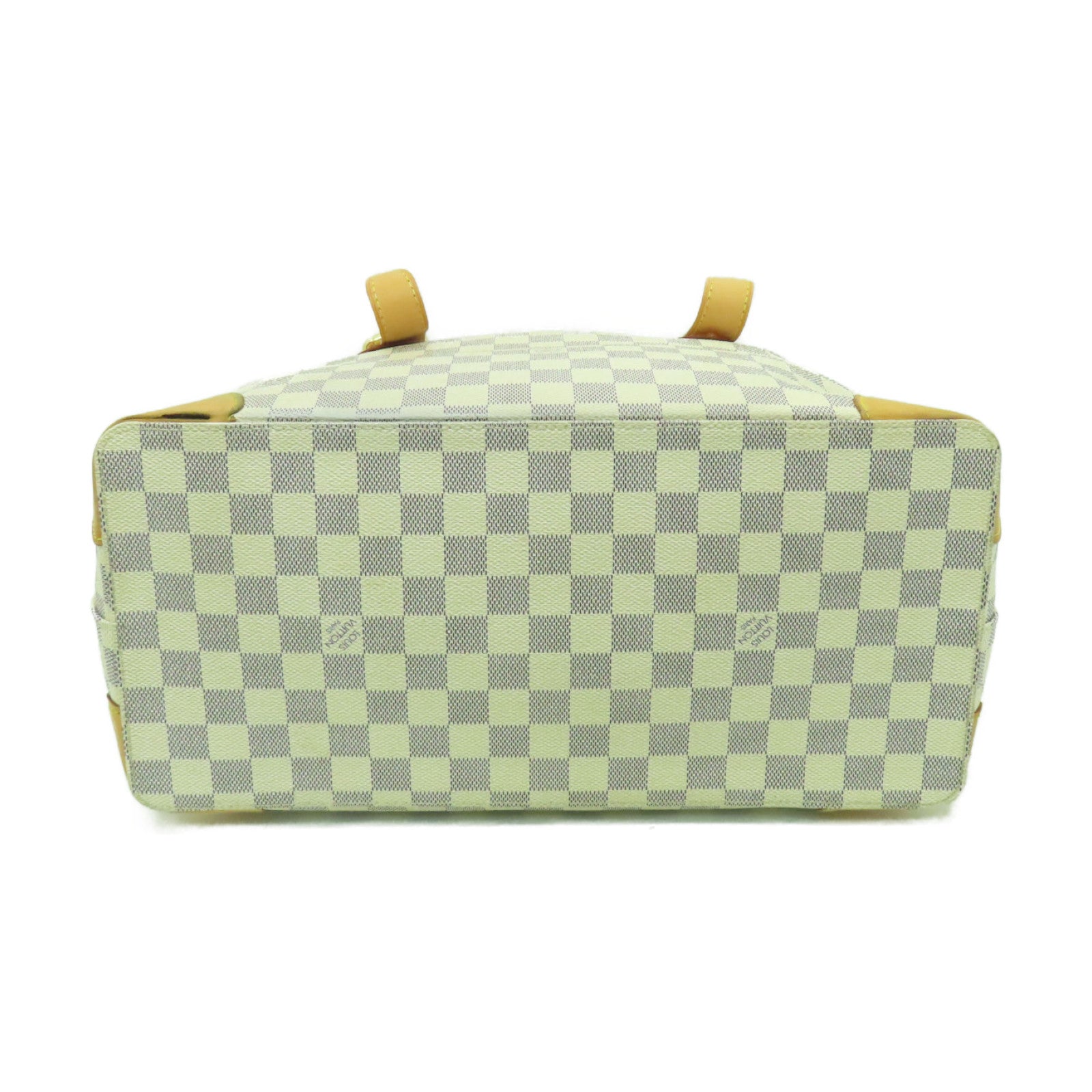 LOUIS VUITTON Damier Azur Hampstead MM金扣肩背袋白色